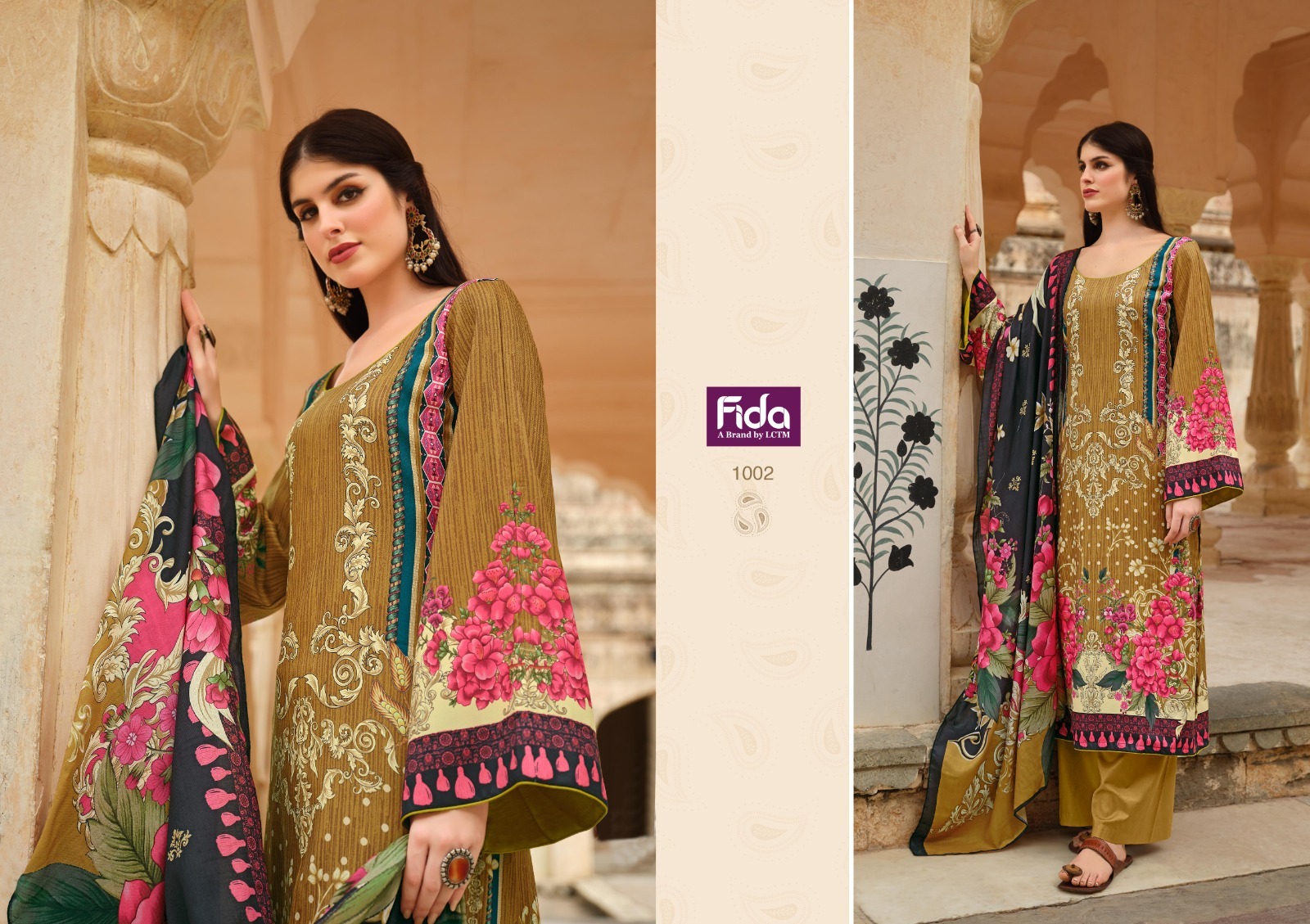 fida zaara digital wool pashmina catchy look print salwar suit catalog