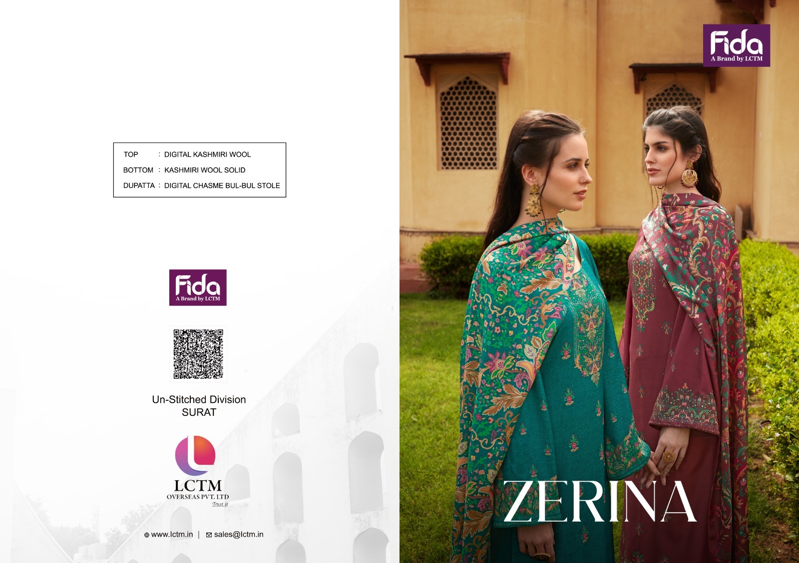 fida zerina digital wool pashmina beautiful look salwar suit catalog