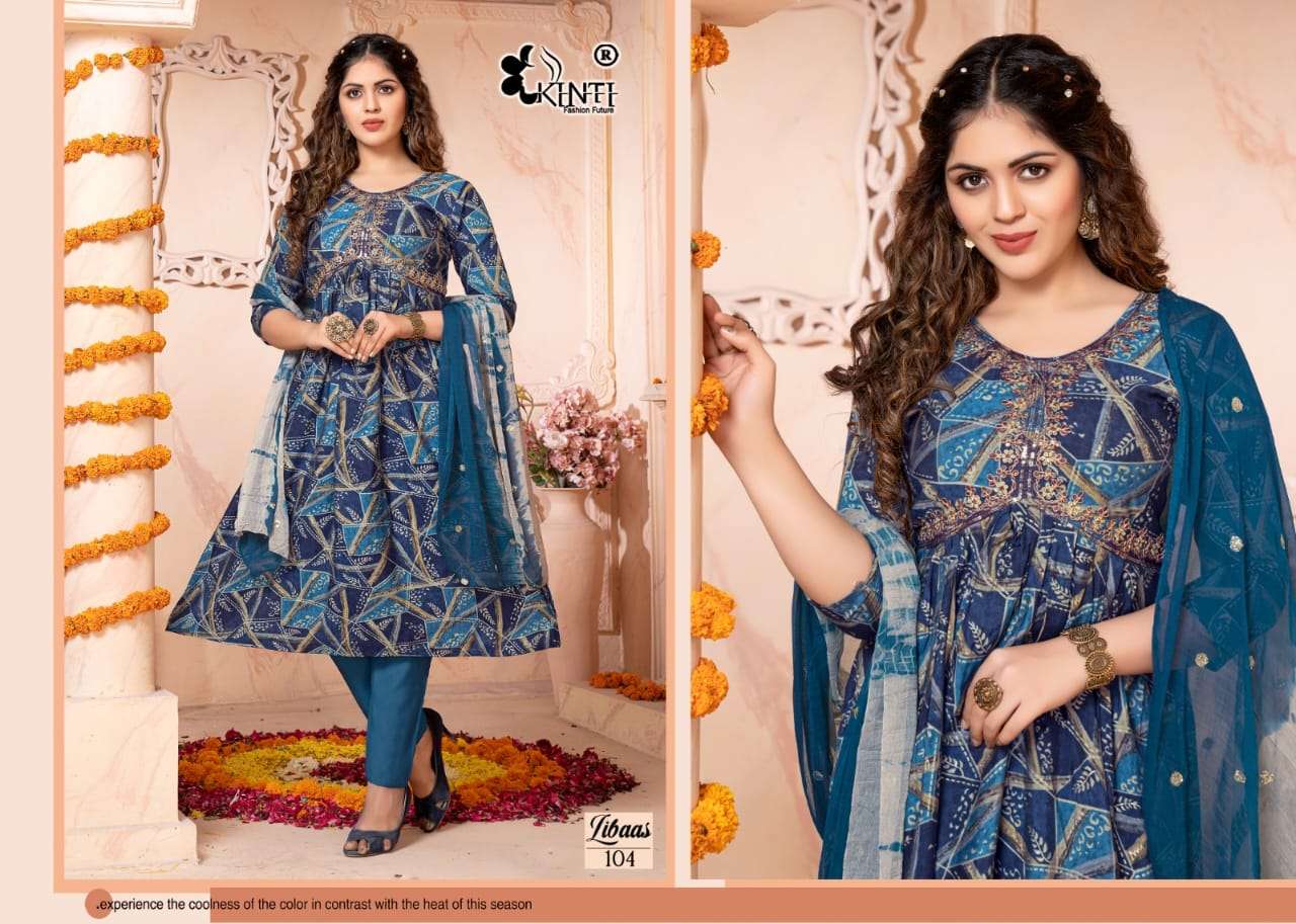 kinti libbas roman silk innovative look kurti with bottom with dupatta catalog