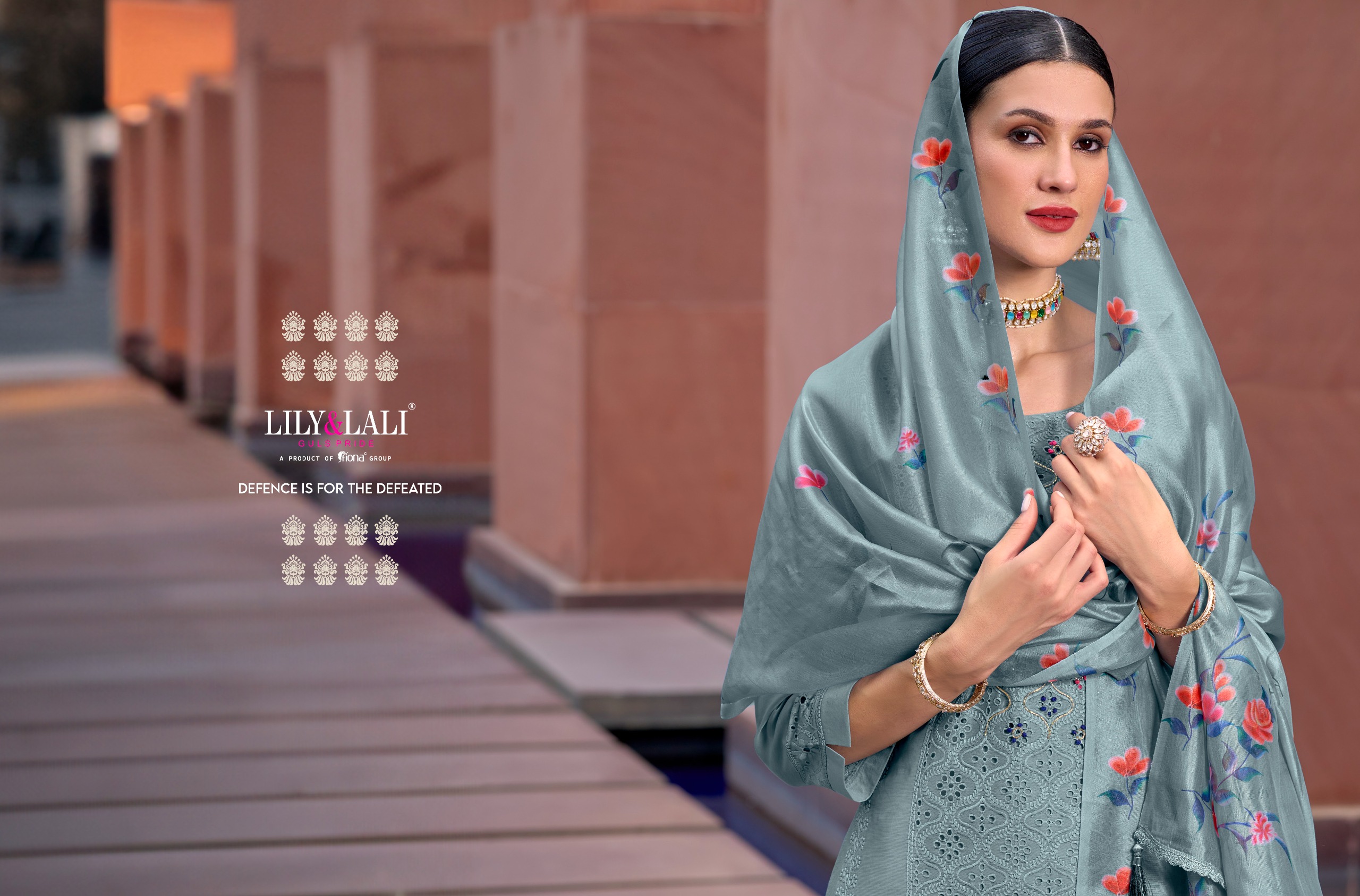 lily and lali Chikankari Vol 2 chanderi silk attrective look kurti bottom with dupatta catalog