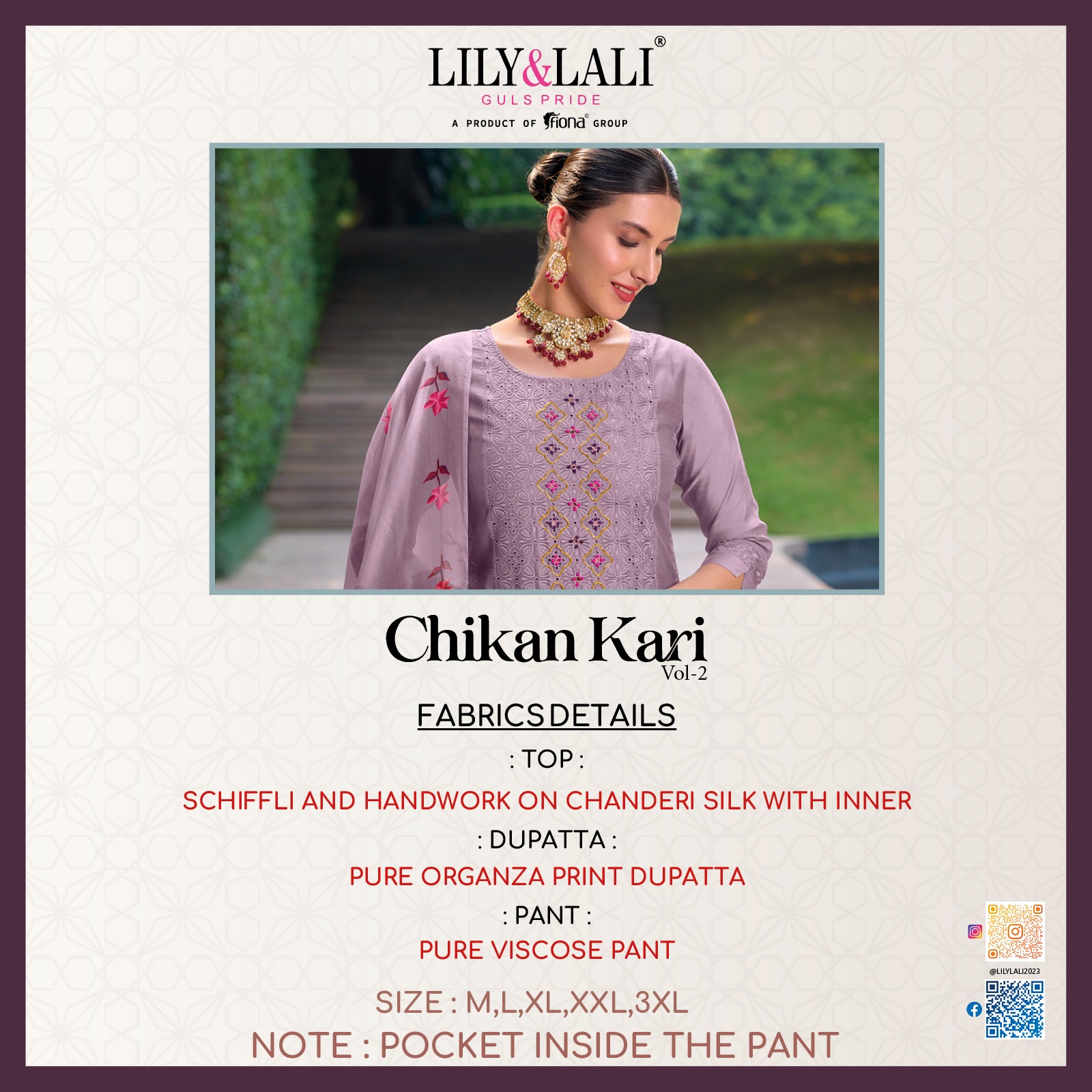 lily and lali Chikankari Vol 2 chanderi silk attrective look kurti bottom with dupatta catalog