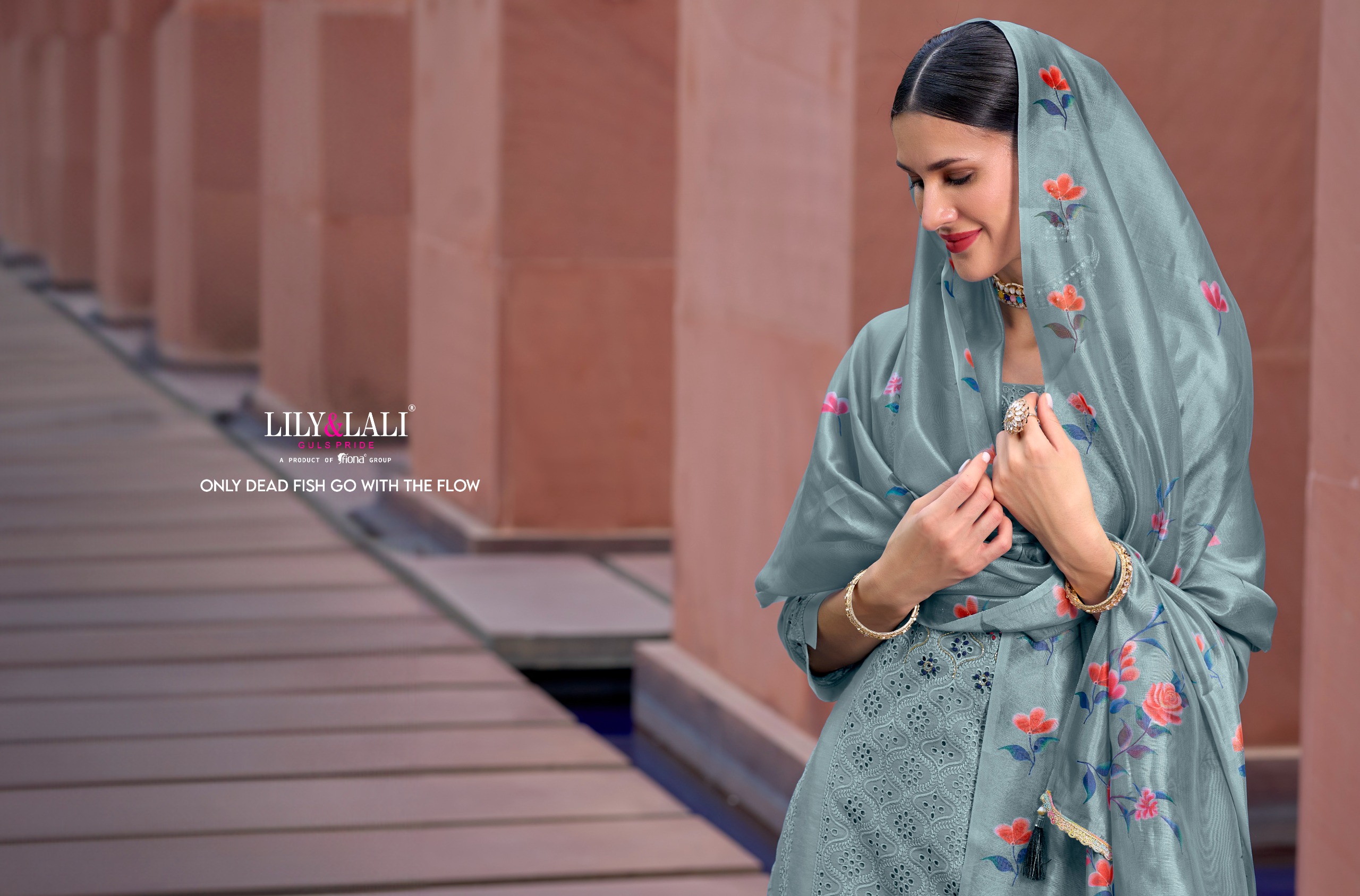 lily and lali Chikankari Vol 2 chanderi silk attrective look kurti bottom with dupatta catalog