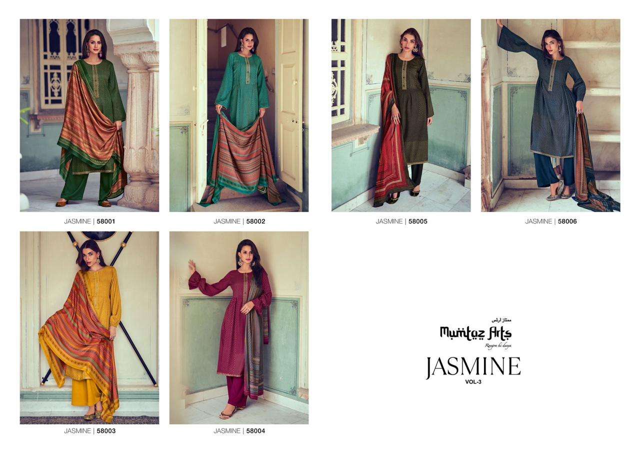 mumtaz art jasmine pashmina regal look salwar suit catalog