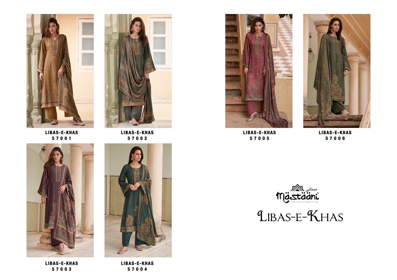 mumtaz art mastaani libas e khas viscose pashmina exclusive print salwar suit catalog