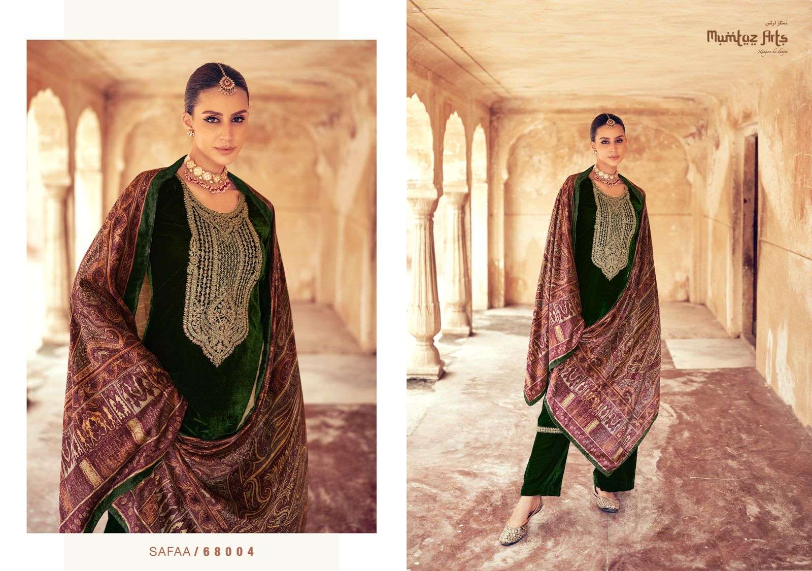 mumtaz art safaa velvet regal look salwar suit catalog