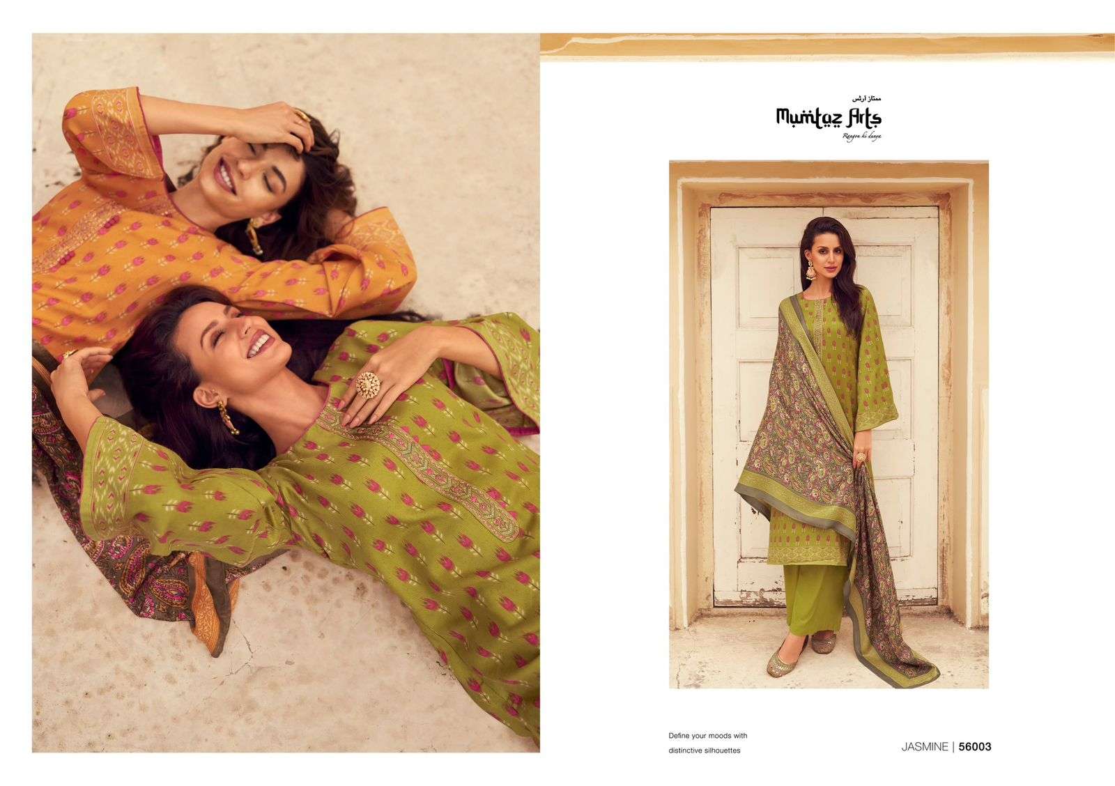 mumtaz arts jasmine pashmina exclusive print salwar suit catalog