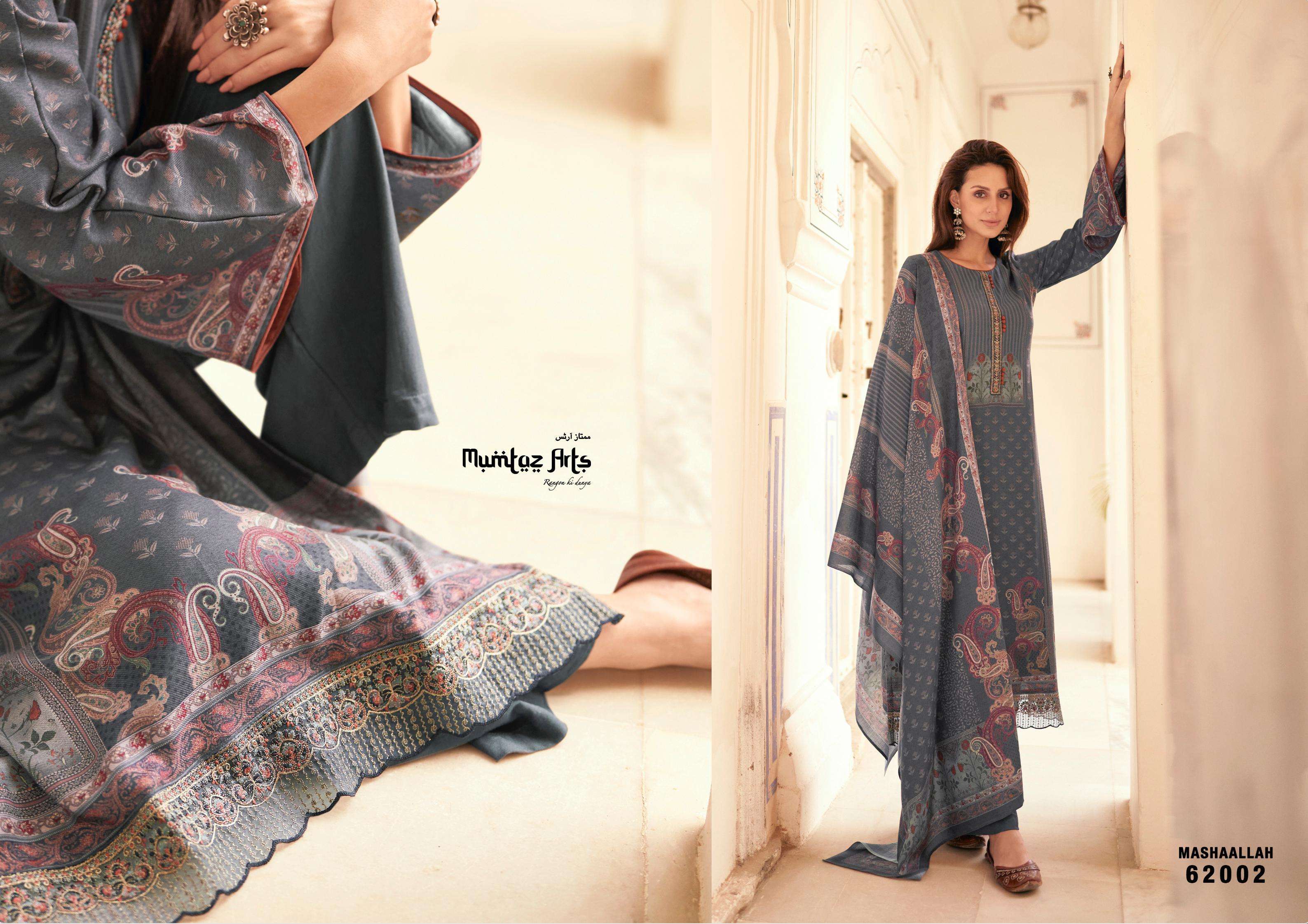 mumtaz arts jmashallah pure viscose pashmina exclusive print salwar suit catalog