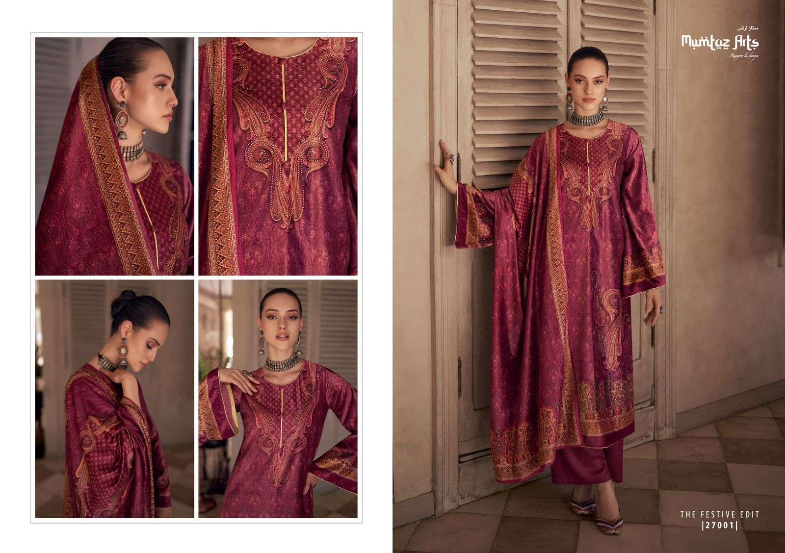 mumtaz arts the festive edit velvet exclusive look salwar suit catalog