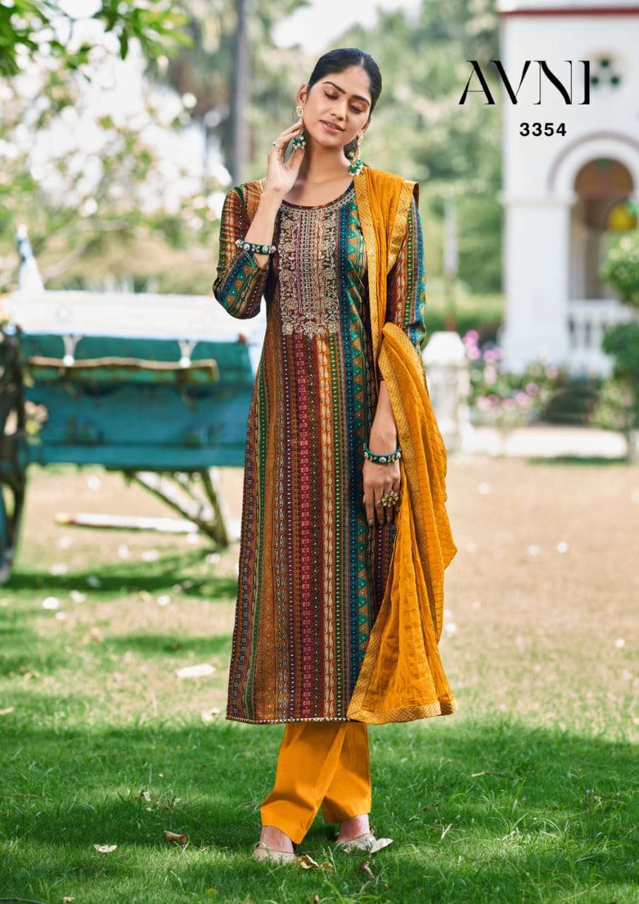 rang avni muslin attractive look salwar suit catalog