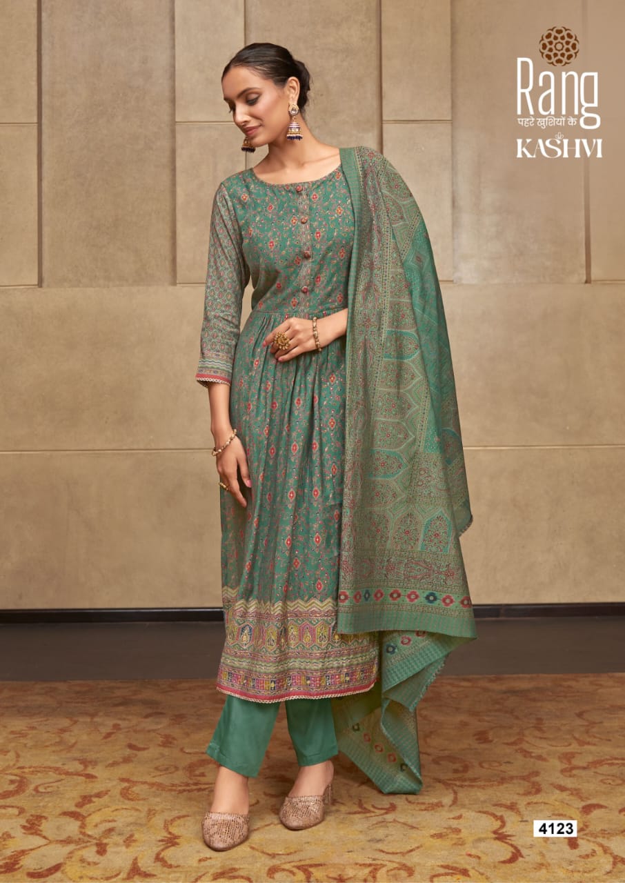 rang kashvi muslin attrective look salwar suit catalog