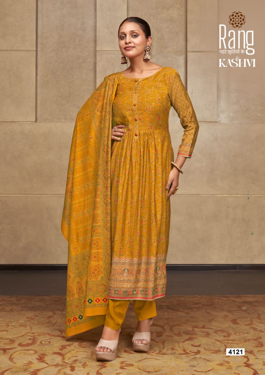 rang kashvi muslin attrective look salwar suit catalog