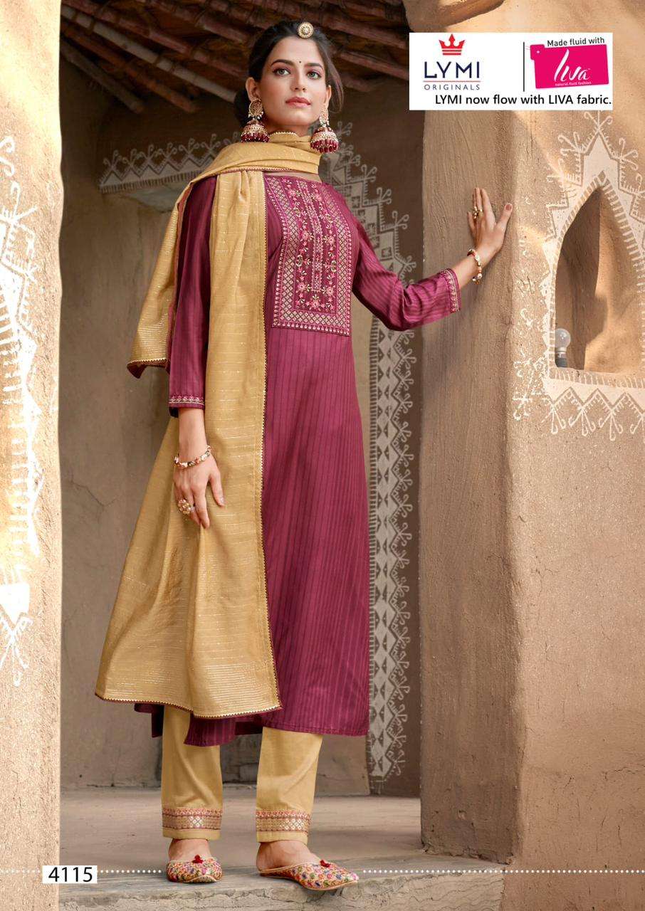 rangoon limelight vol 2 silk exclusive embroidery look top bottom with dupatta catalog