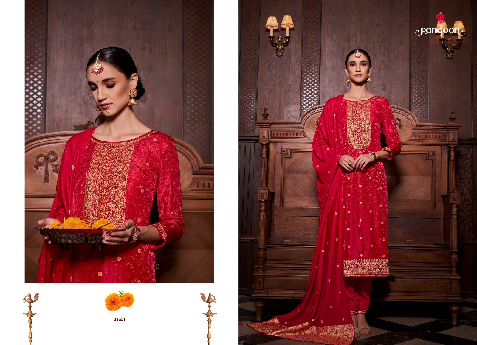 rangoon shagun jecaurd regal look top bottom with dupatta catalog