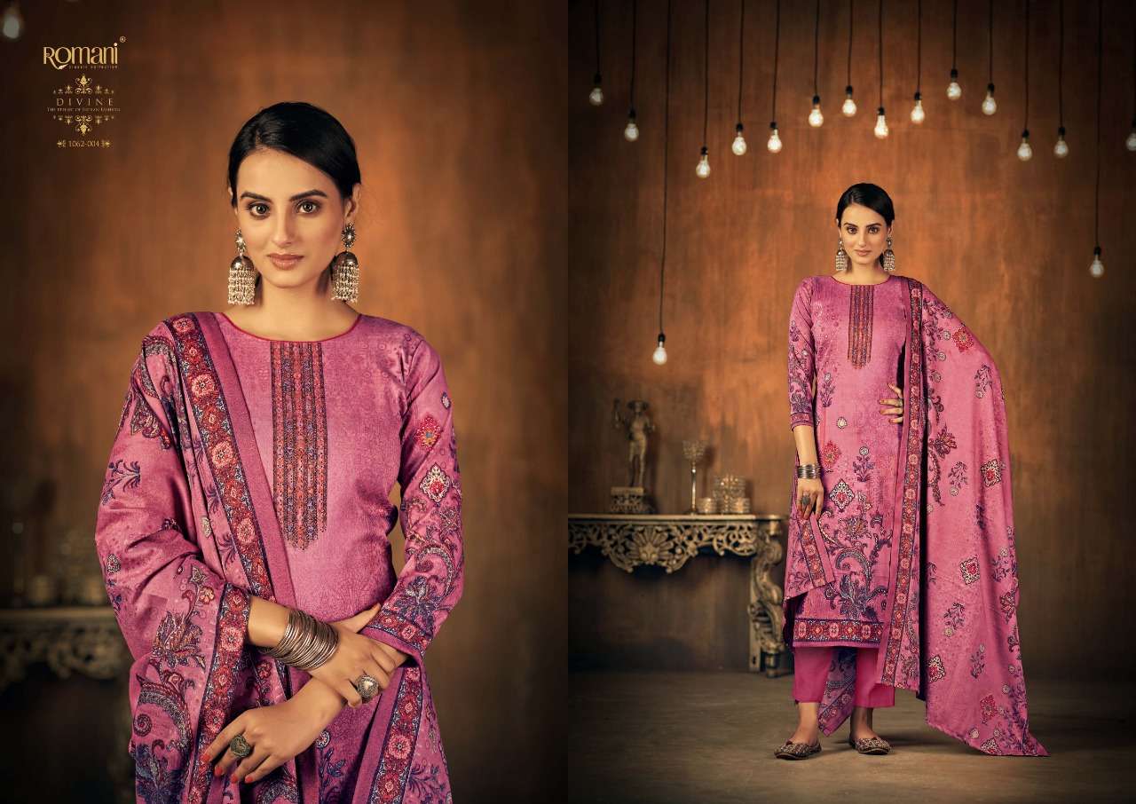 romani divine pure pashmina elegant look salwar suit catalog