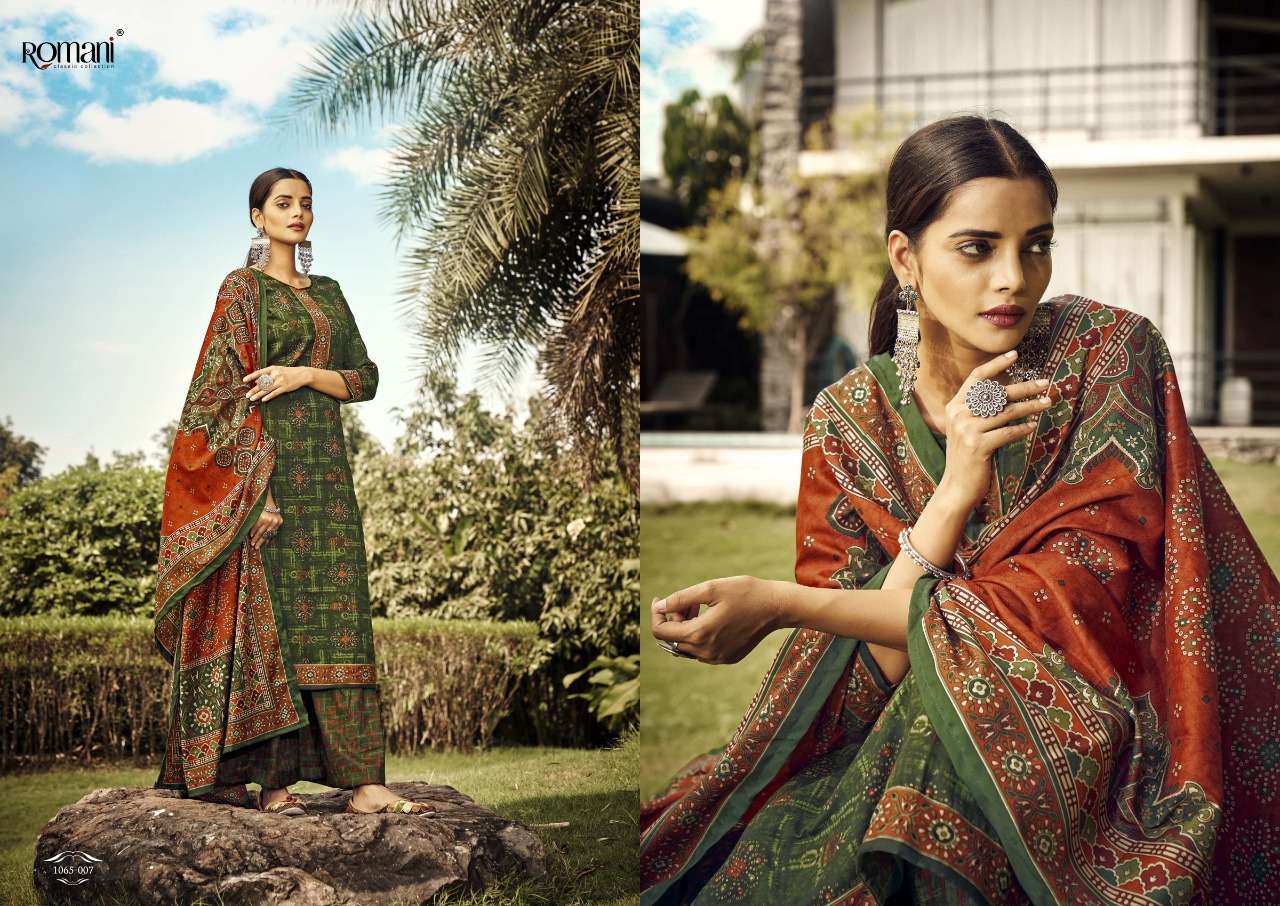 romani kasauti pure pashmina graceful look salwar suit catalog