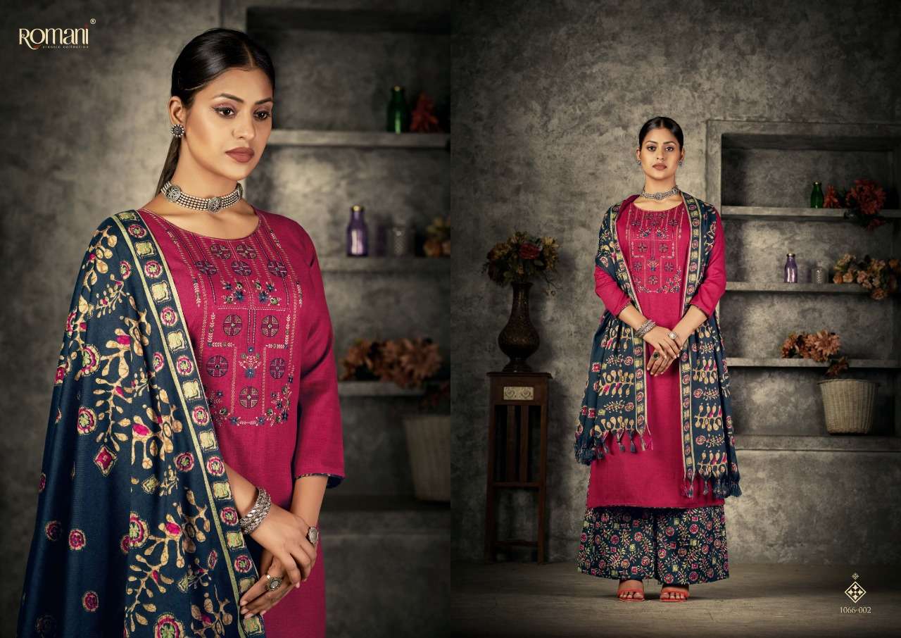 romani patiala dreams pashmina regal look salwar suit catalog