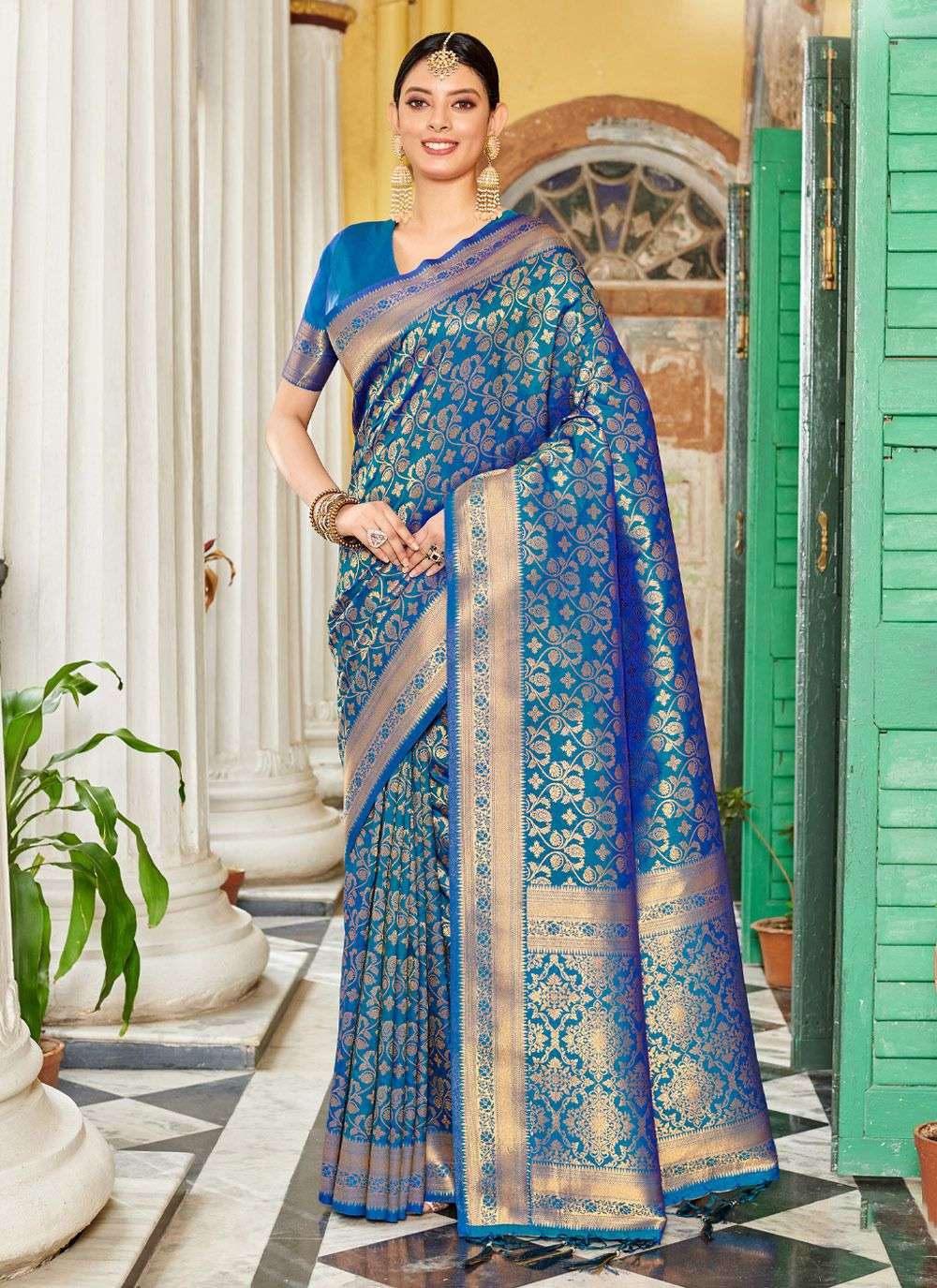 sangam prints hemlata banarasi silk catchy look saree catalog