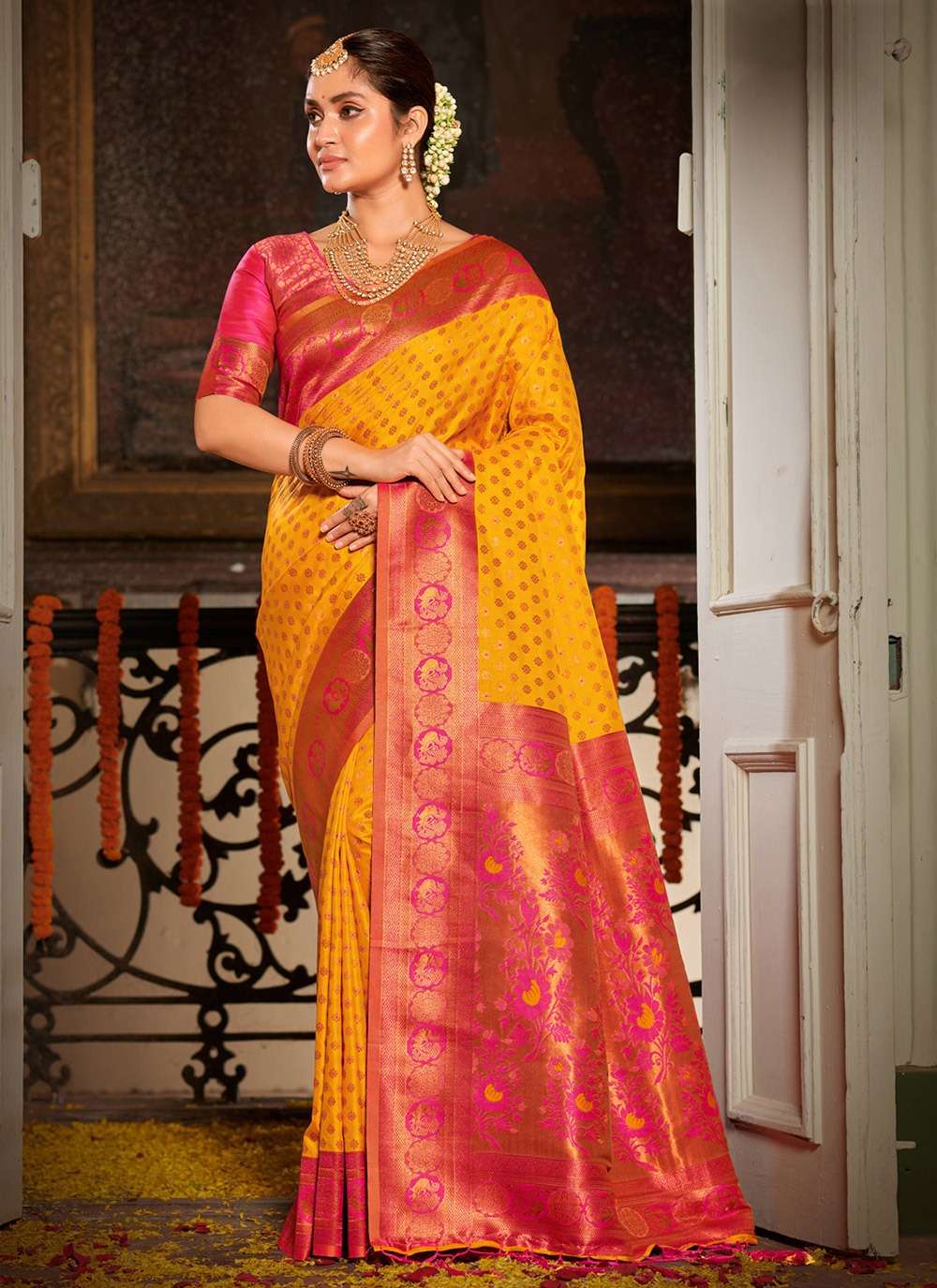 sangam prints shringaar banarsi silk elegant saree catalog