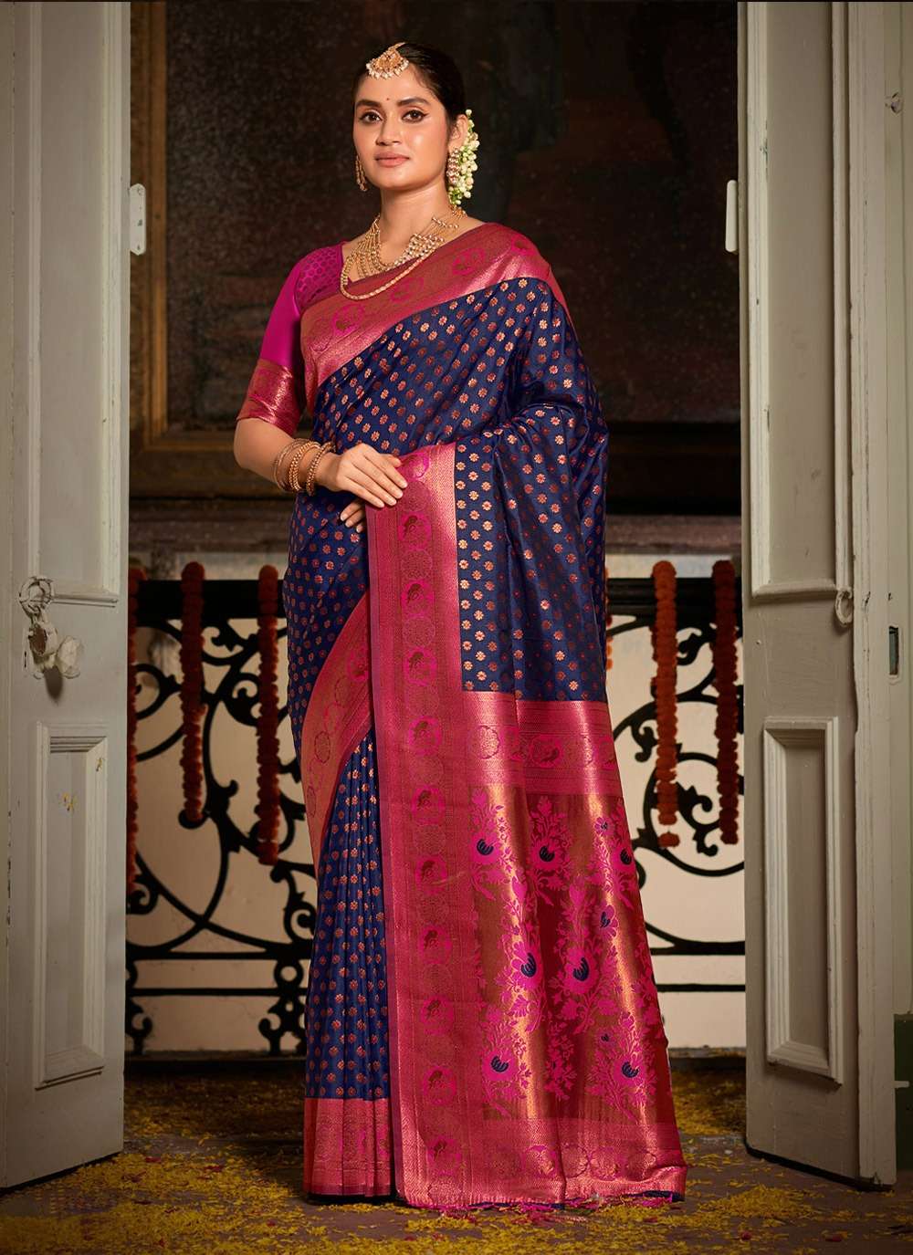 sangam prints shringaar banarsi silk elegant saree catalog