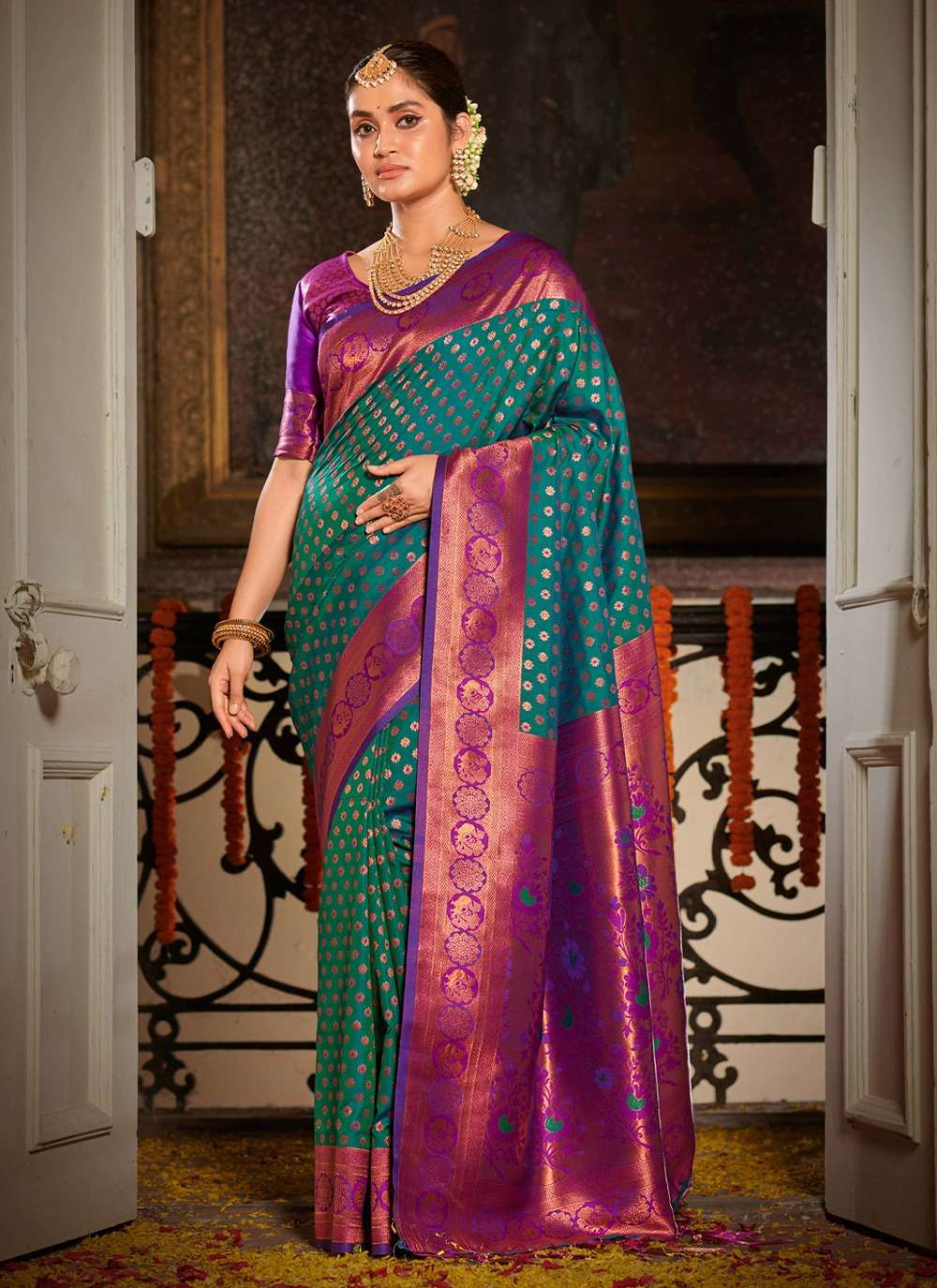 sangam prints shringaar banarsi silk elegant saree catalog