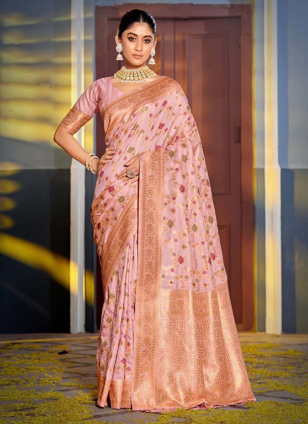 sangam prints vastukala banarsi silk regal saree catalog