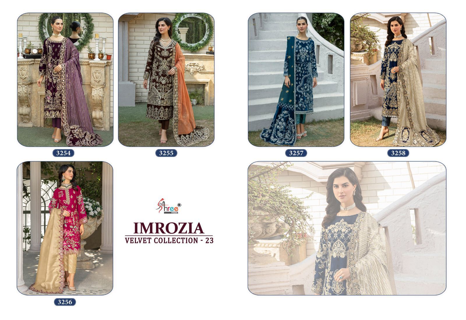 shree fabs Imrozia Velvet Collection velvet innovative look salwar suit catalog