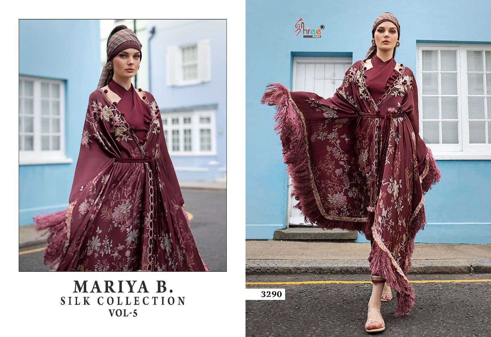 shree fabs maria b collection 5 digital print graceful look salwar suit catalog