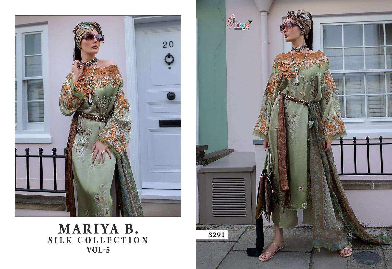 shree fabs maria b collection 5 digital print graceful look salwar suit catalog