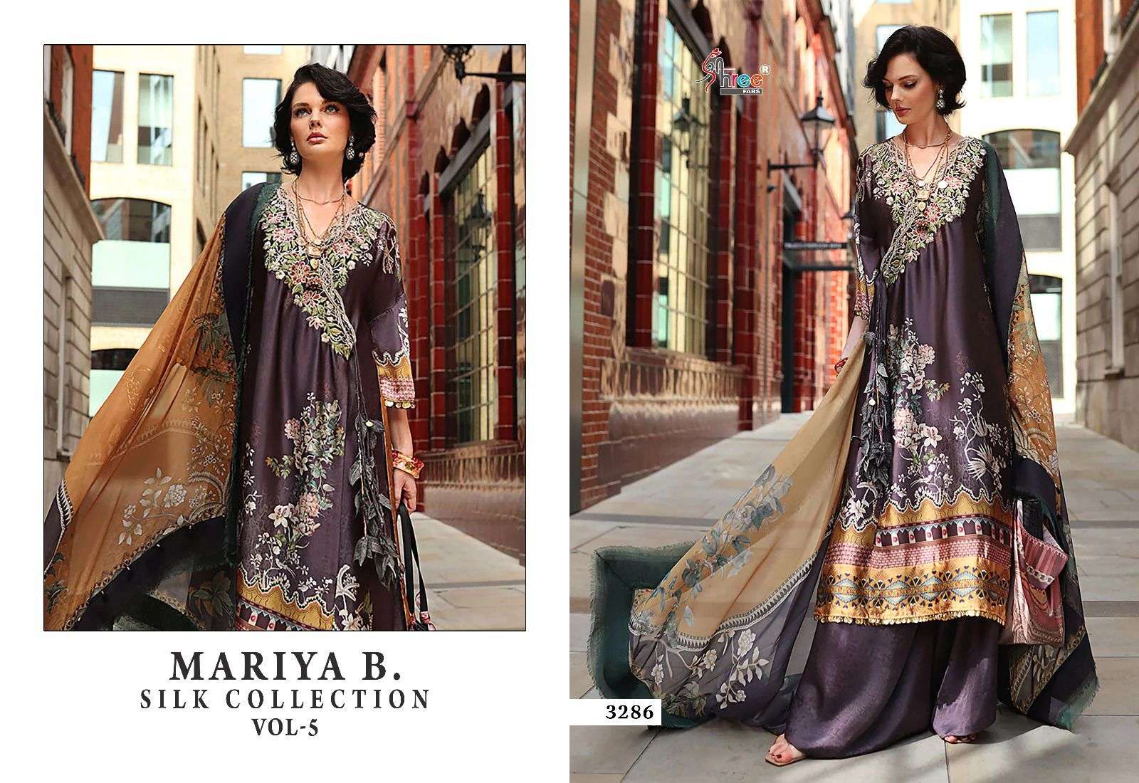 shree fabs maria b collection 5 digital print graceful look salwar suit catalog