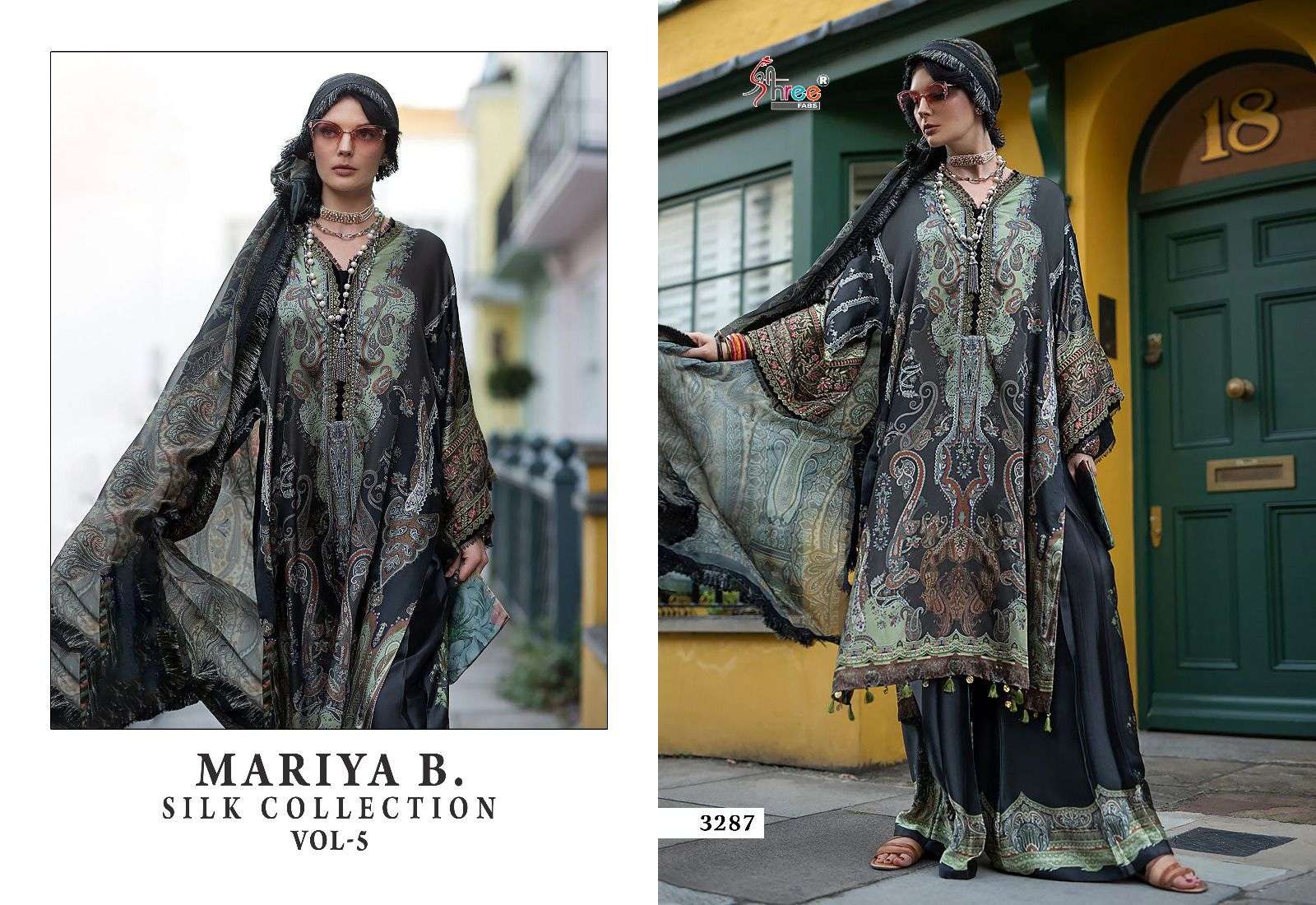 shree fabs maria b collection 5 digital print graceful look salwar suit catalog