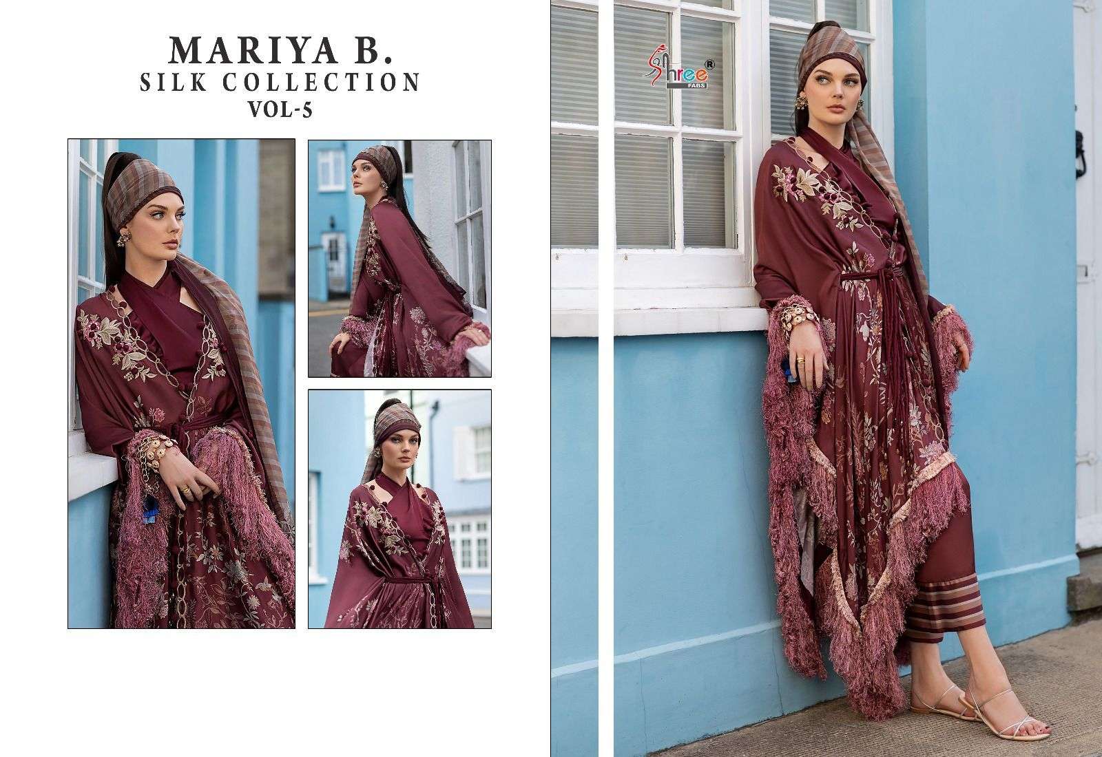 shree fabs maria b collection 5 digital print graceful look salwar suit catalog