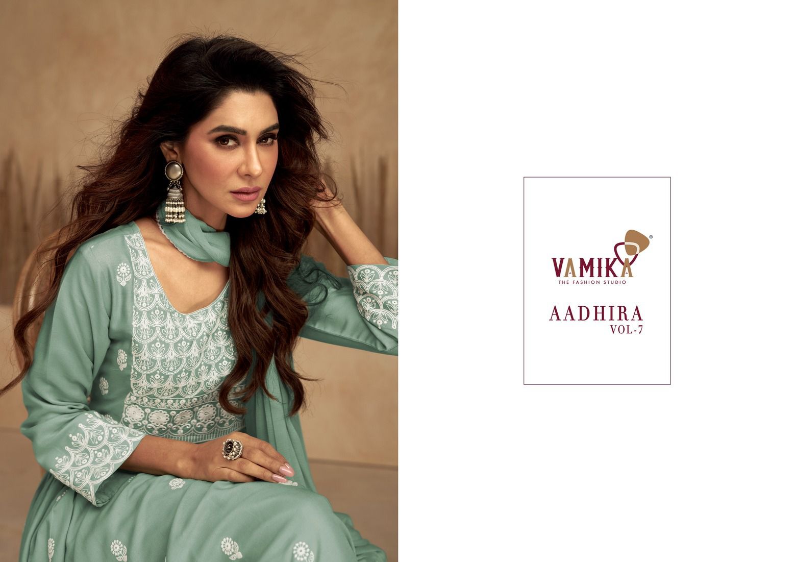 vamika aadhira vol 7 d no 1109A TO 1109E Reyon decent embroidery look top bottom with dupatta catalog