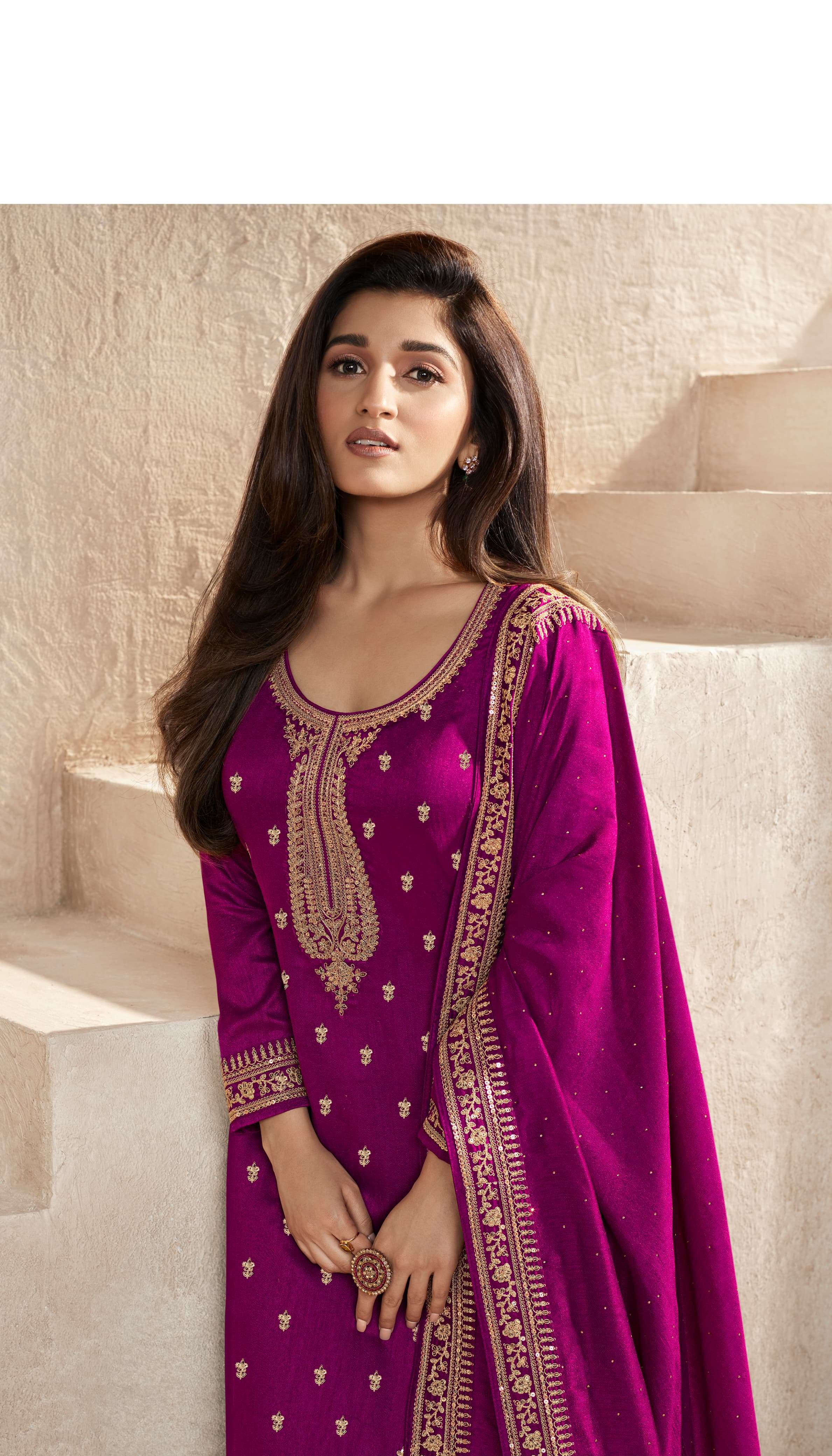 vinay fashion kaseesh aanchal hitlist silk georgette gorgeous look salwar  suit catalog