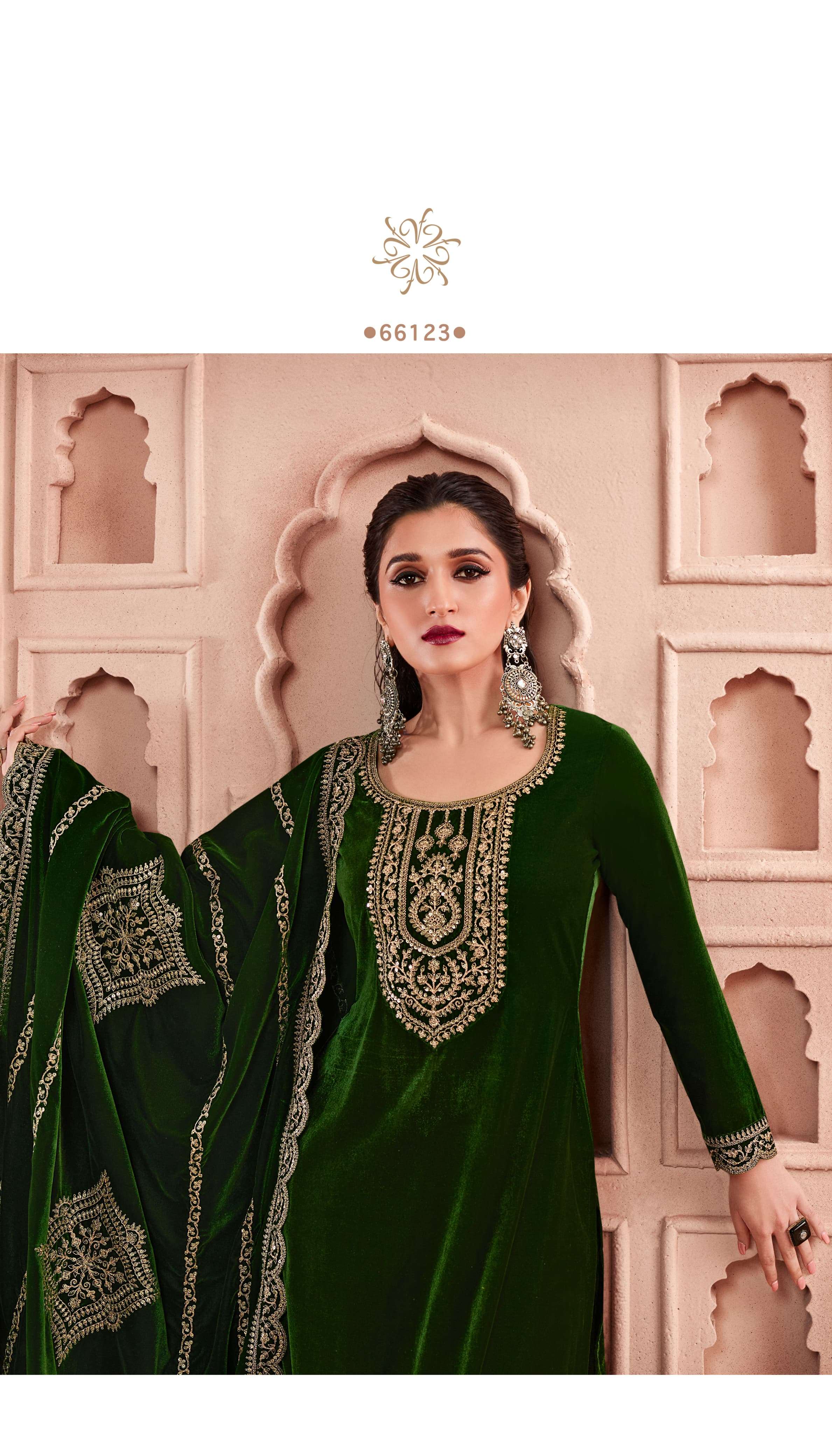 vinay fashion kervin velvet embroidery 3 catchy look salwar suit catalog