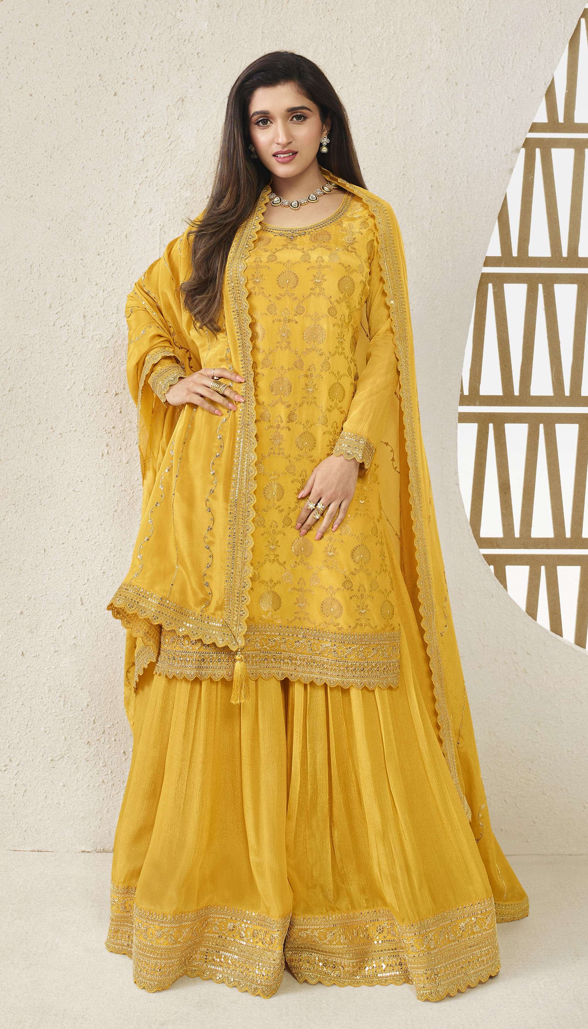 vinay fashion kuleesh karva viscose chinon jaquard attrective look salwar suit catalog