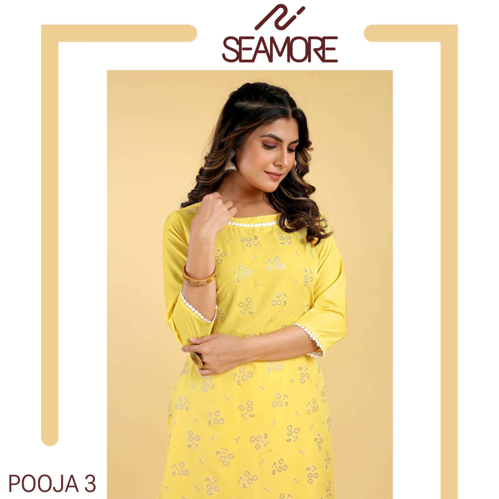 seamore pooja 3 crape decent look kurti bottom catalog