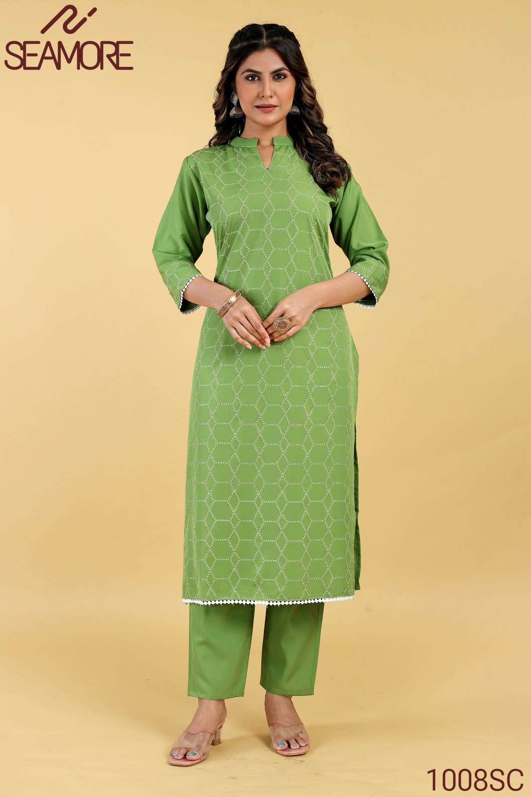 seamore pooja 3 crape decent look kurti bottom catalog