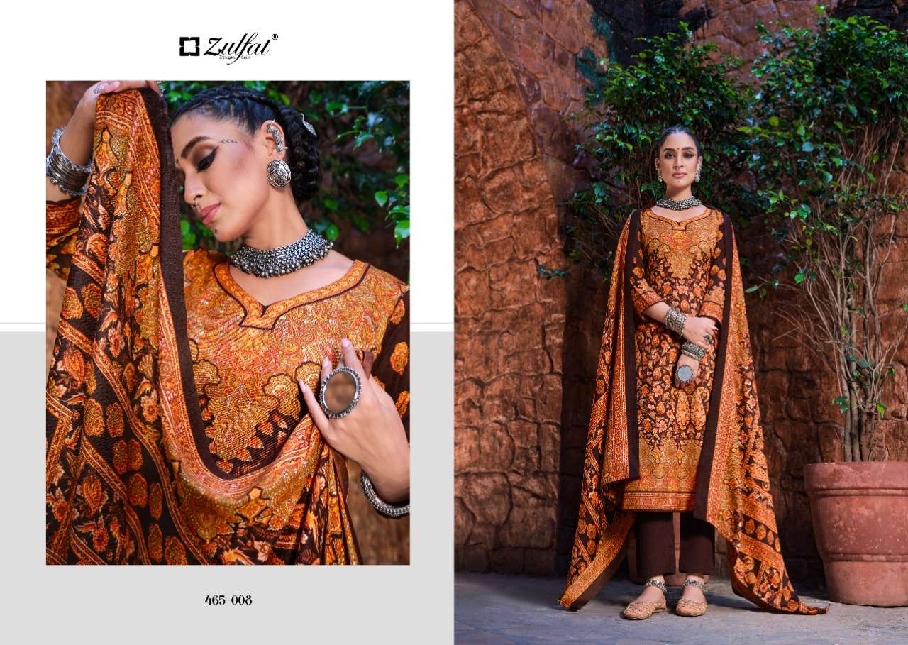 zulfat designer suits aisha wool pashmina attrective look salwqar suit catalog