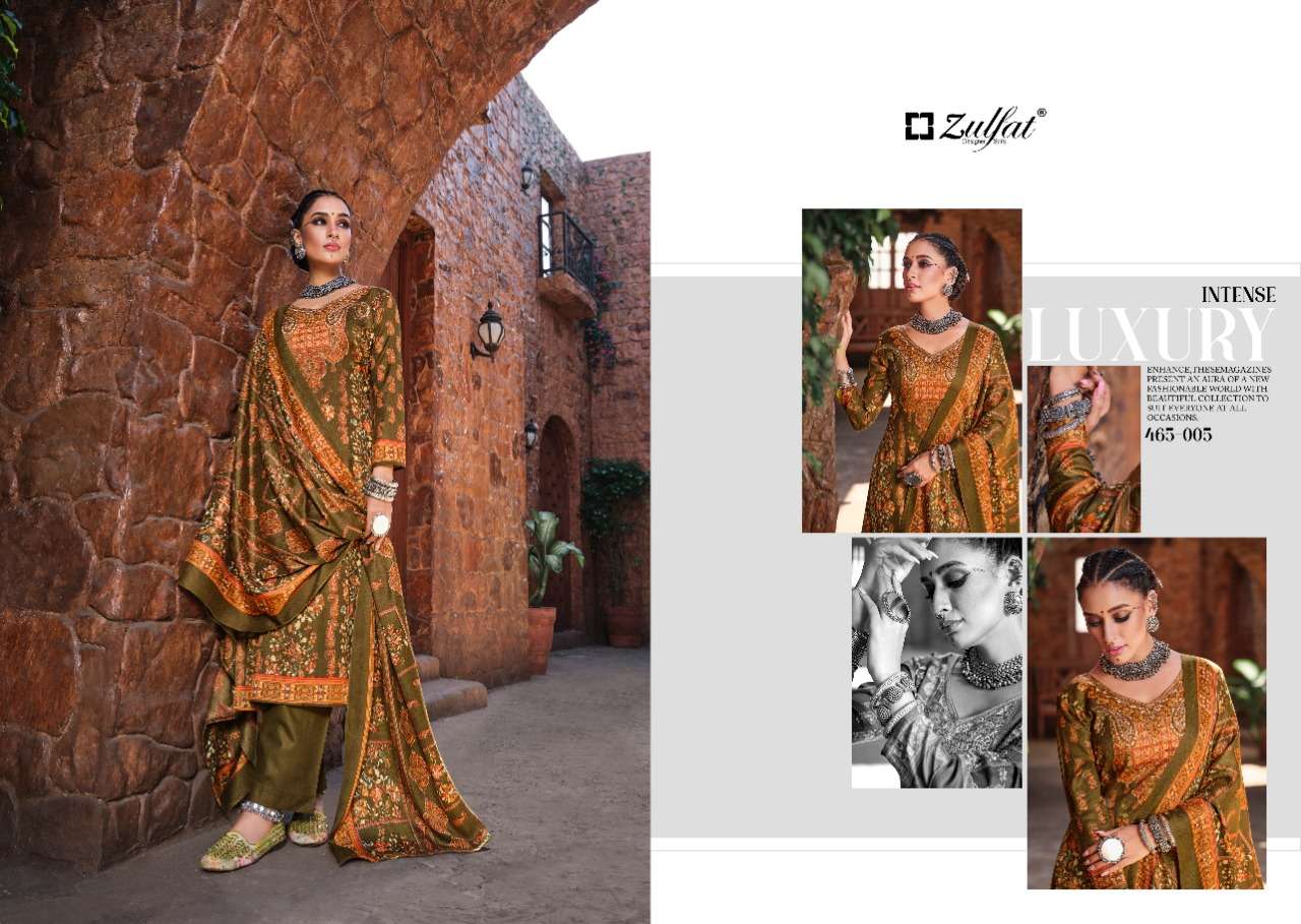 zulfat designer suits aisha wool pashmina attrective look salwqar suit catalog