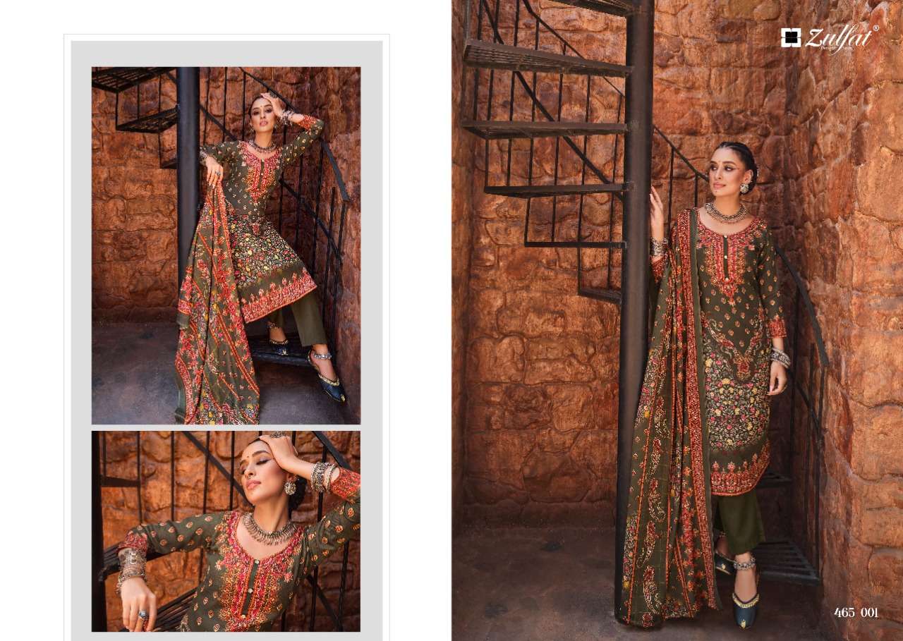 zulfat designer suits aisha wool pashmina attrective look salwqar suit catalog