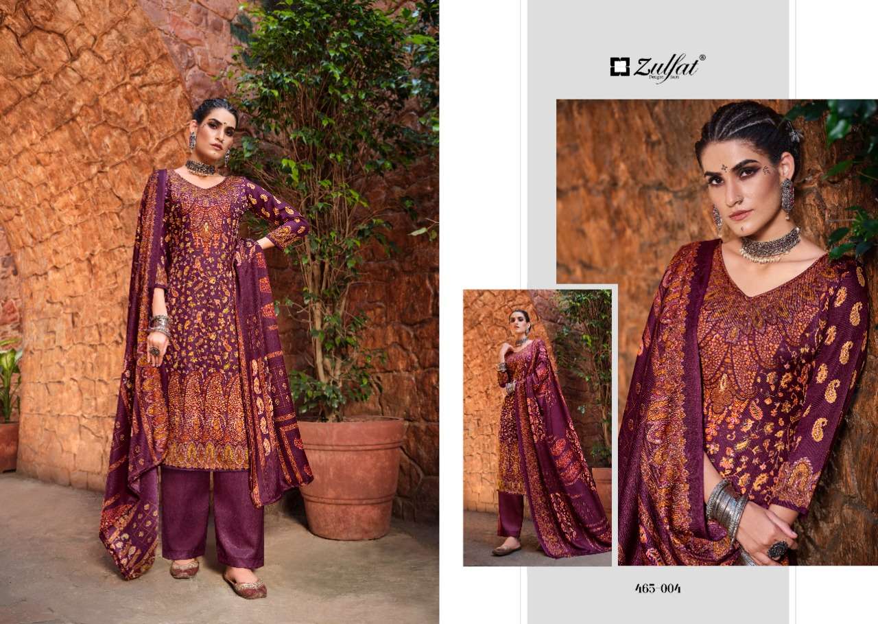 zulfat designer suits aisha wool pashmina attrective look salwqar suit catalog