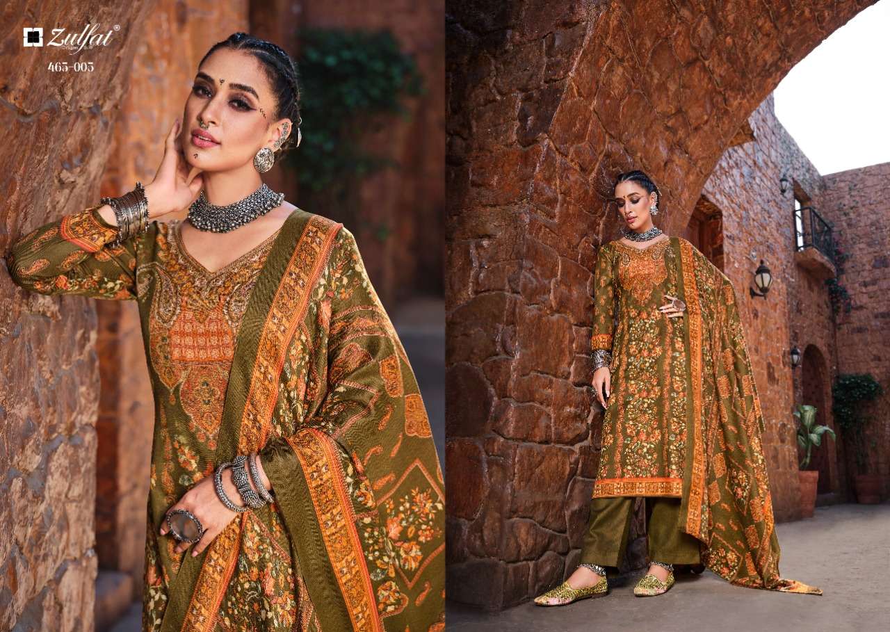 zulfat designer suits aisha wool pashmina attrective look salwqar suit catalog