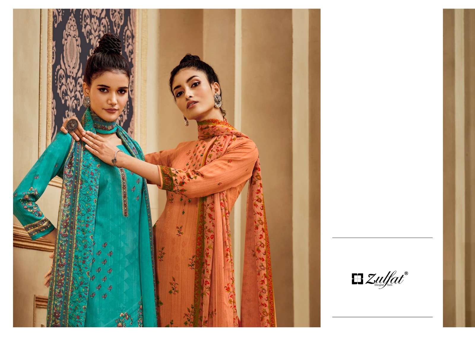 zulfat designer suits elahi wool pashmina elegant look salwqar suit catalog