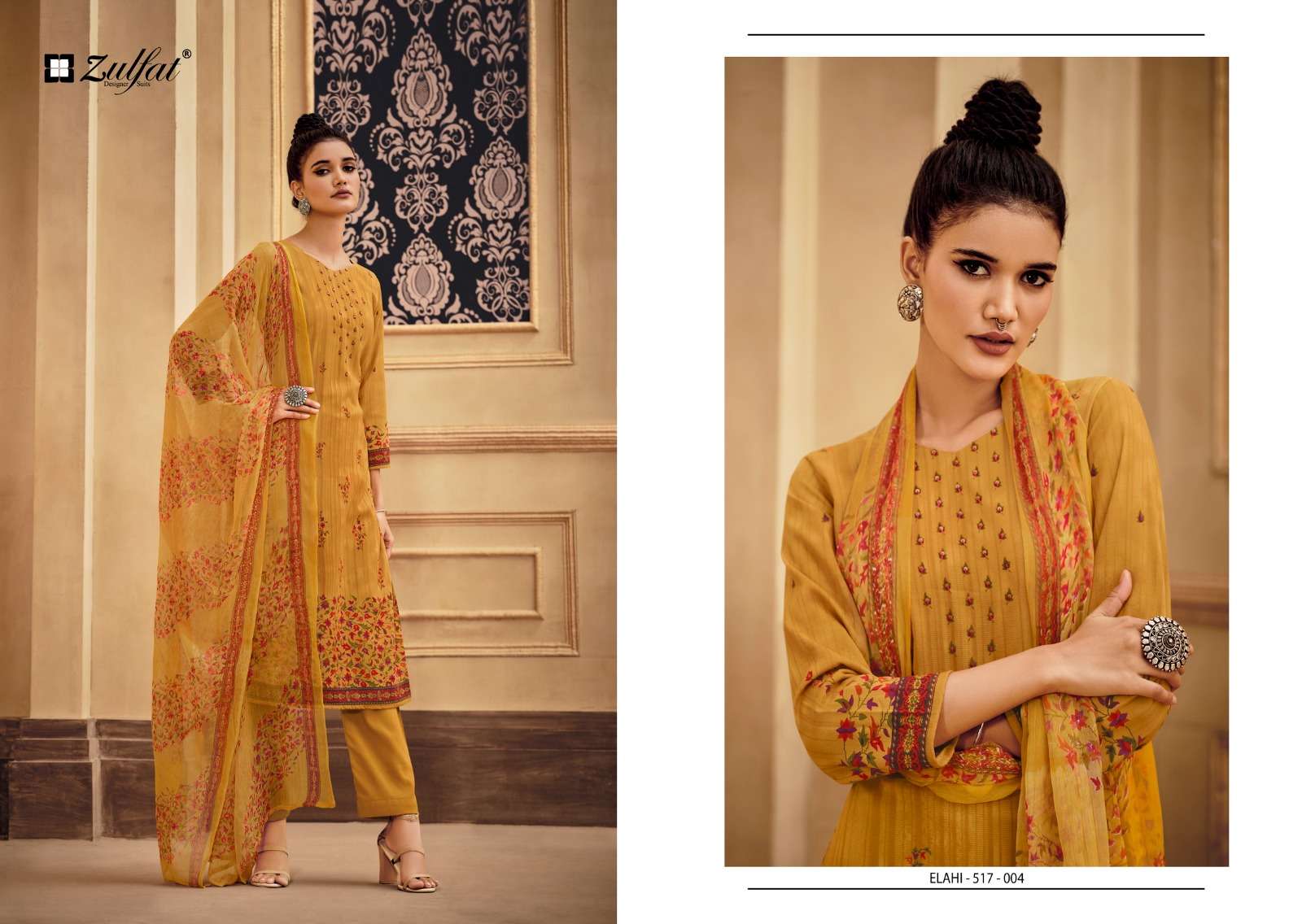 zulfat designer suits elahi wool pashmina elegant look salwqar suit catalog