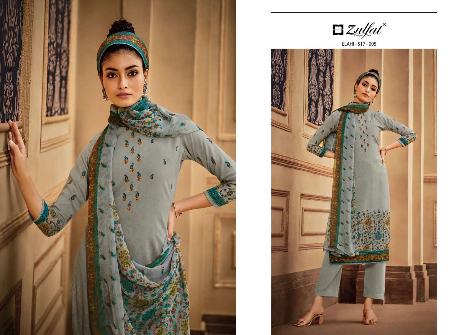 zulfat designer suits elahi wool pashmina elegant look salwqar suit catalog