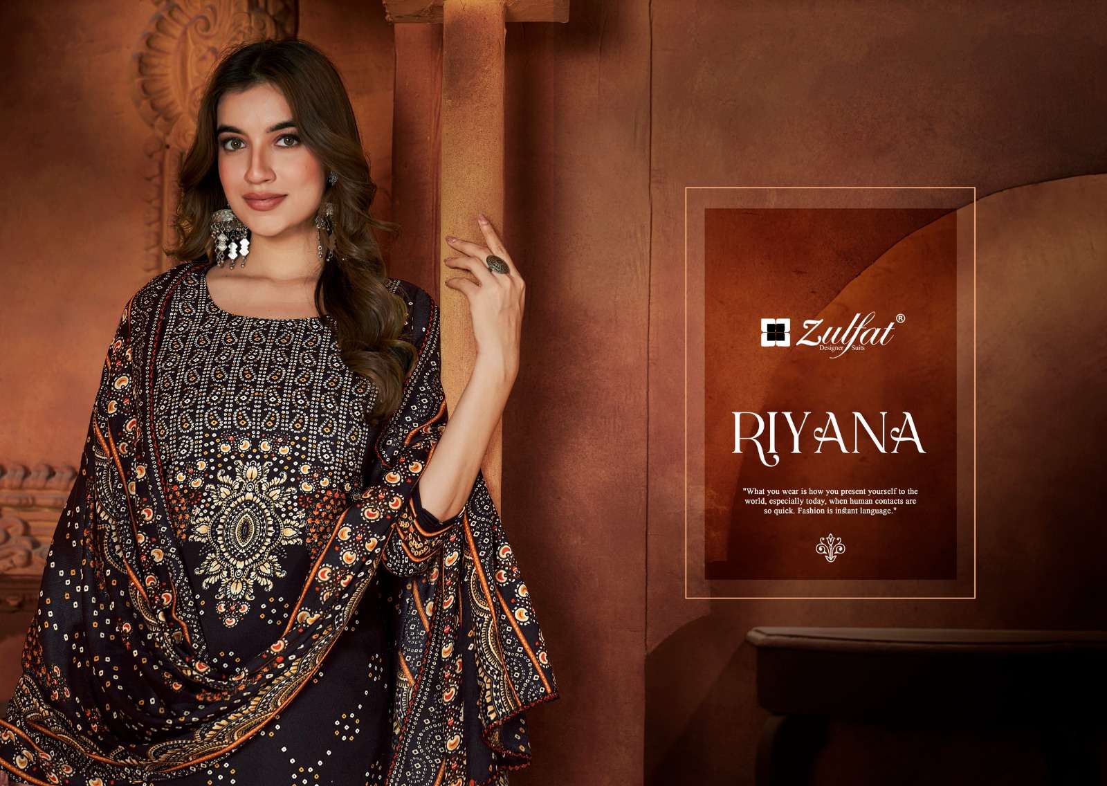 zulfat designer suits riyana wool pashmina elegant look salwqar suit catalog