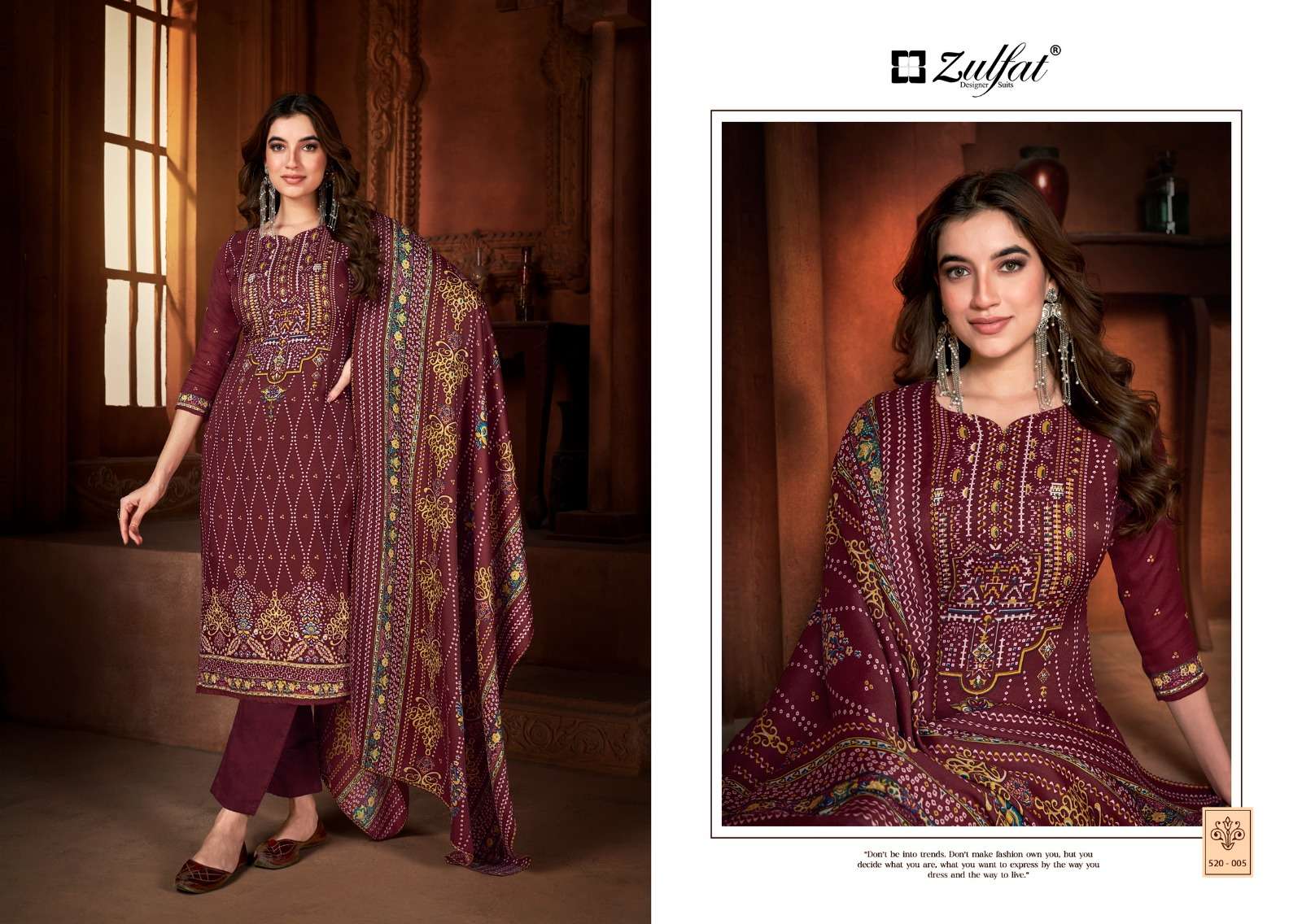 zulfat designer suits riyana wool pashmina elegant look salwqar suit catalog