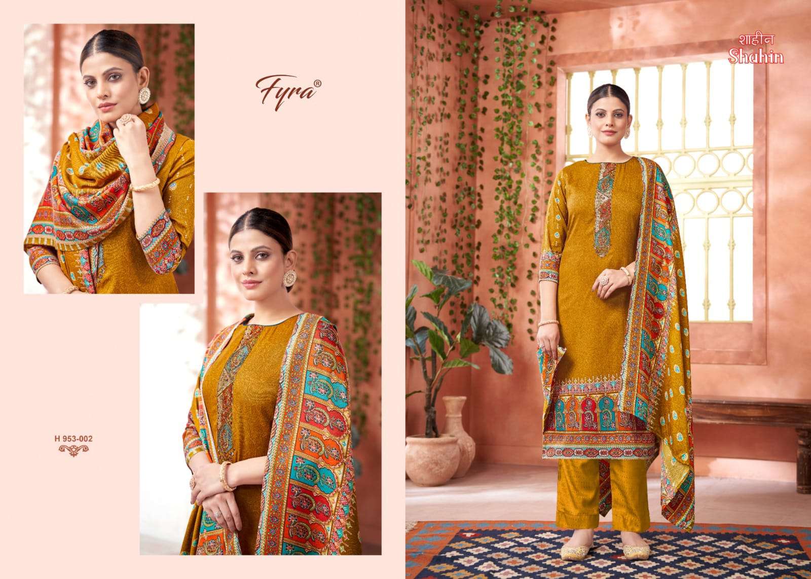 alok suit fyra designing shahin pashmina innovative look salwar suit catalog