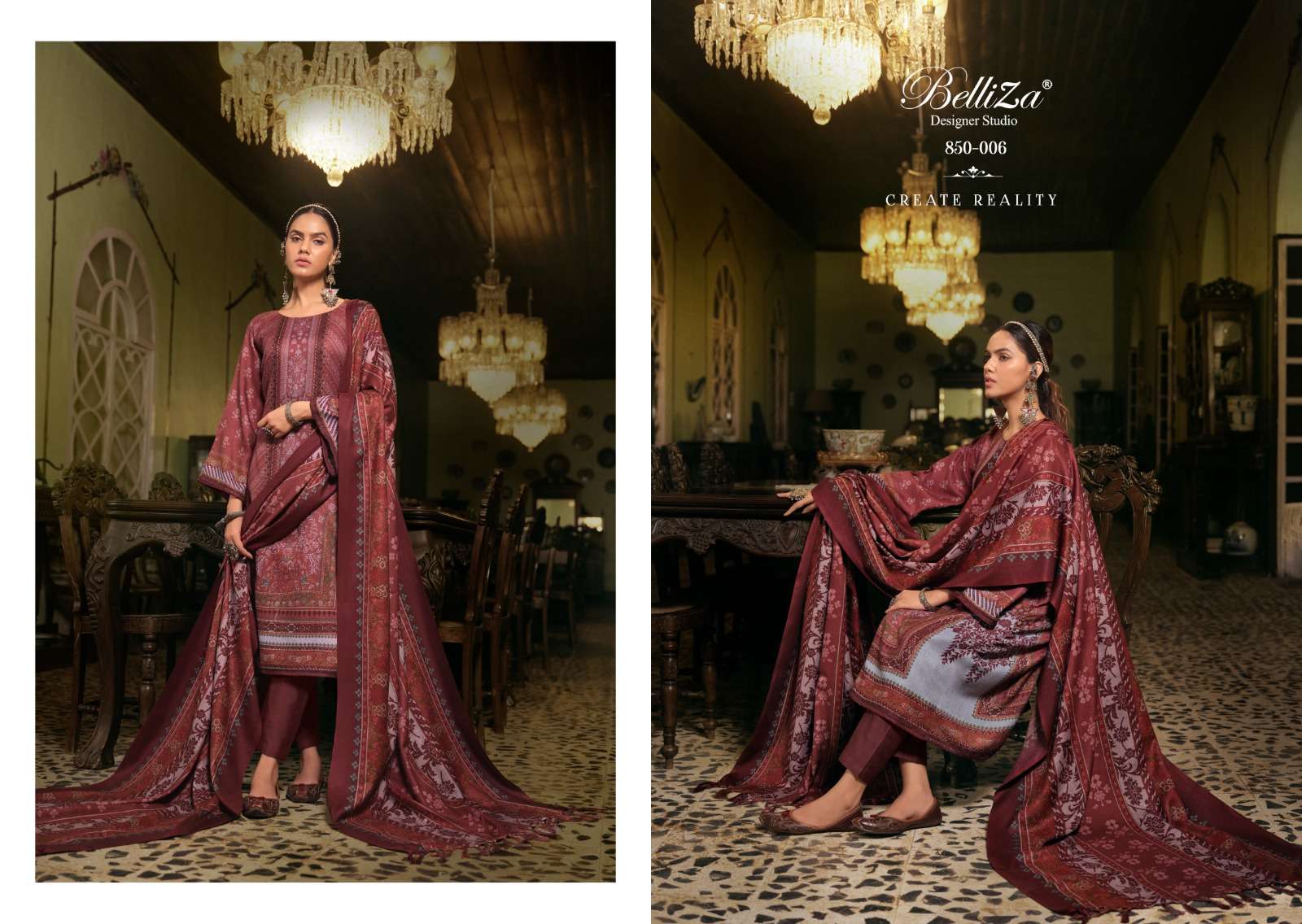 belliza designer studio qurbat wool winter alpine elegant salwar suit catalog