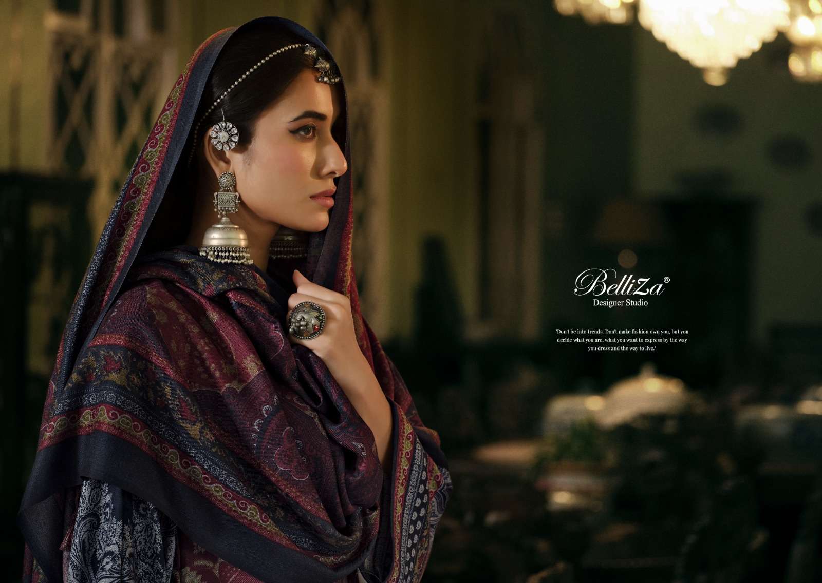 belliza designer studio qurbat wool winter alpine elegant salwar suit catalog